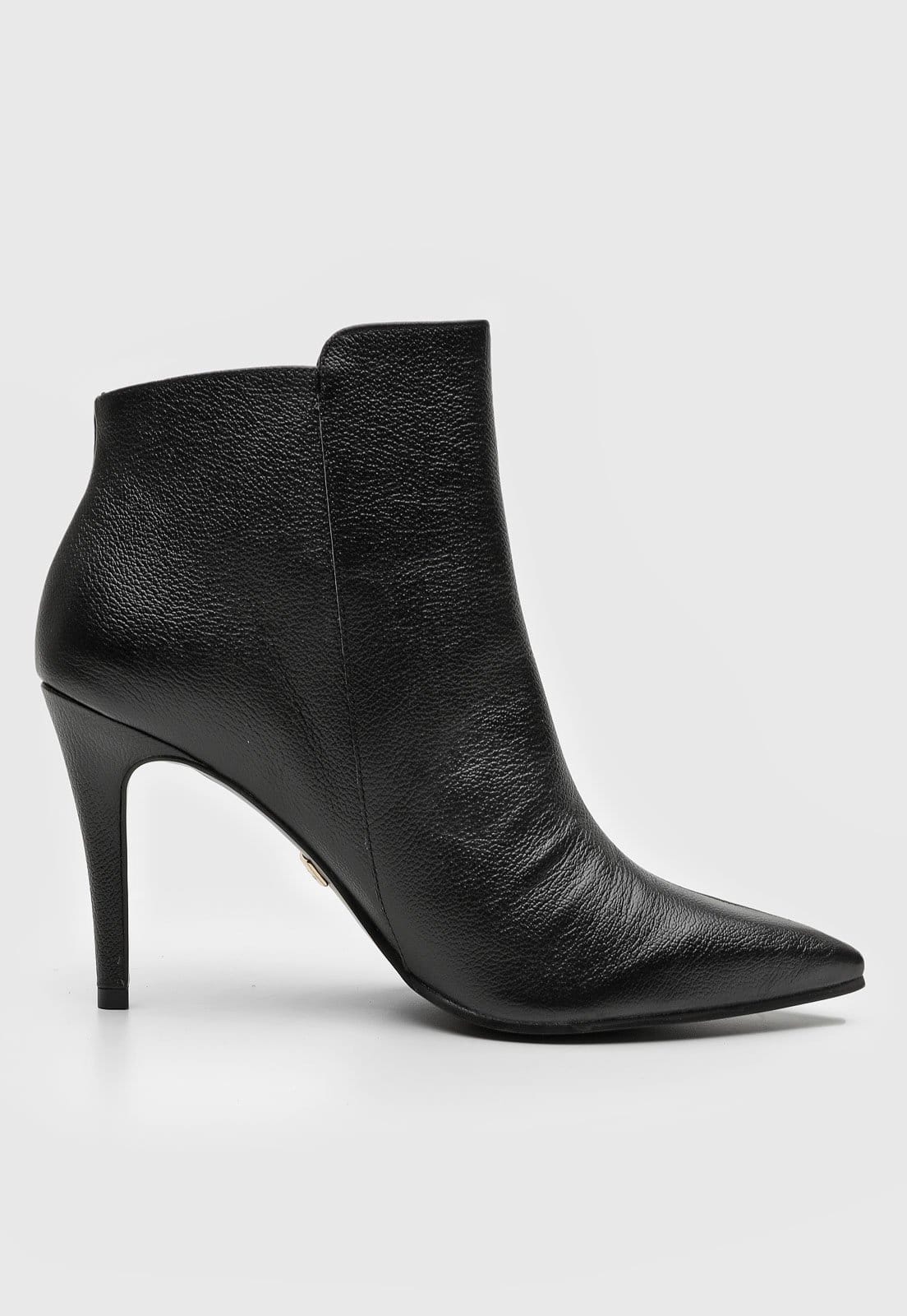 Vista 2 Bota Jorge Bischoff de Couro Salto Fino Preta Jorge Bischoff preto