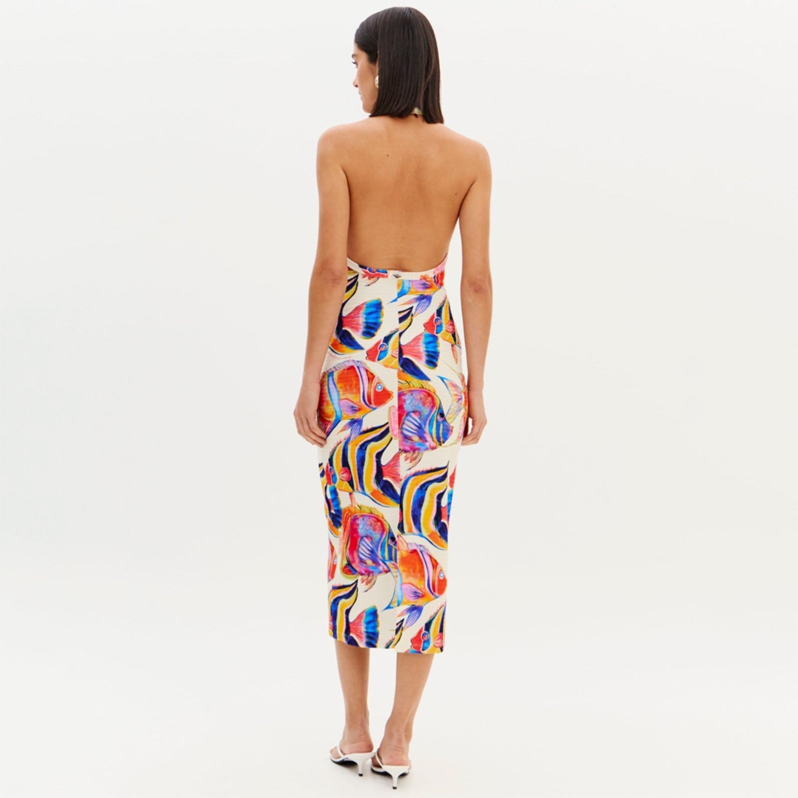 Vista 2 Vestido Super Mid Easy Lança Perfume Ve26 Off White Feminina Easy Lança perfume amarelo white