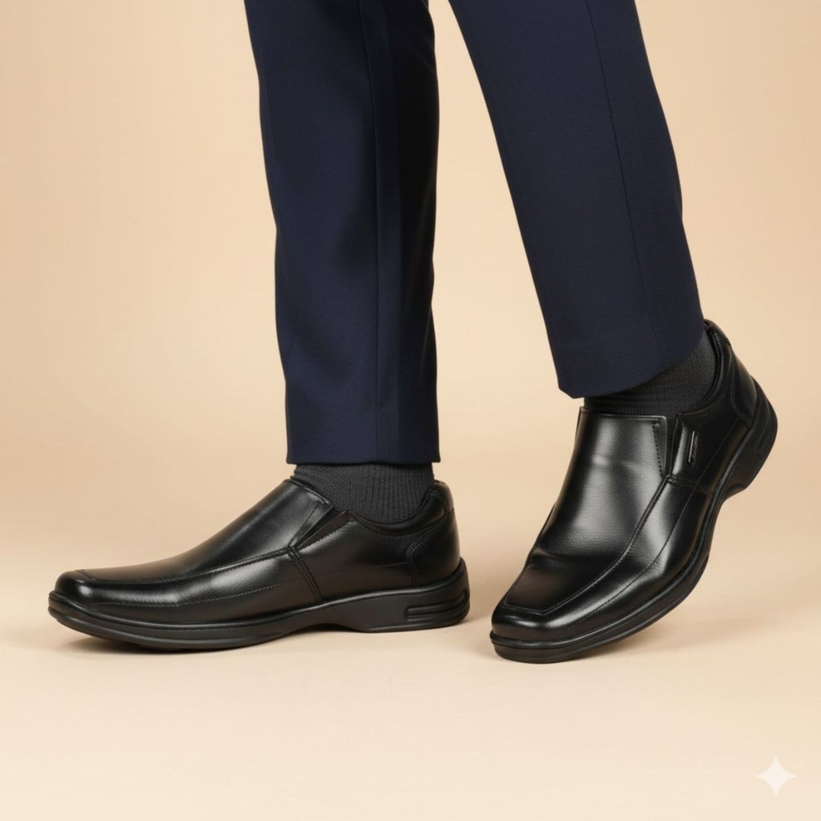 Vista 2 Sapato Social Masculino Loafer Sapatofran Ortopédico Antistress Casual Sapatofran preto