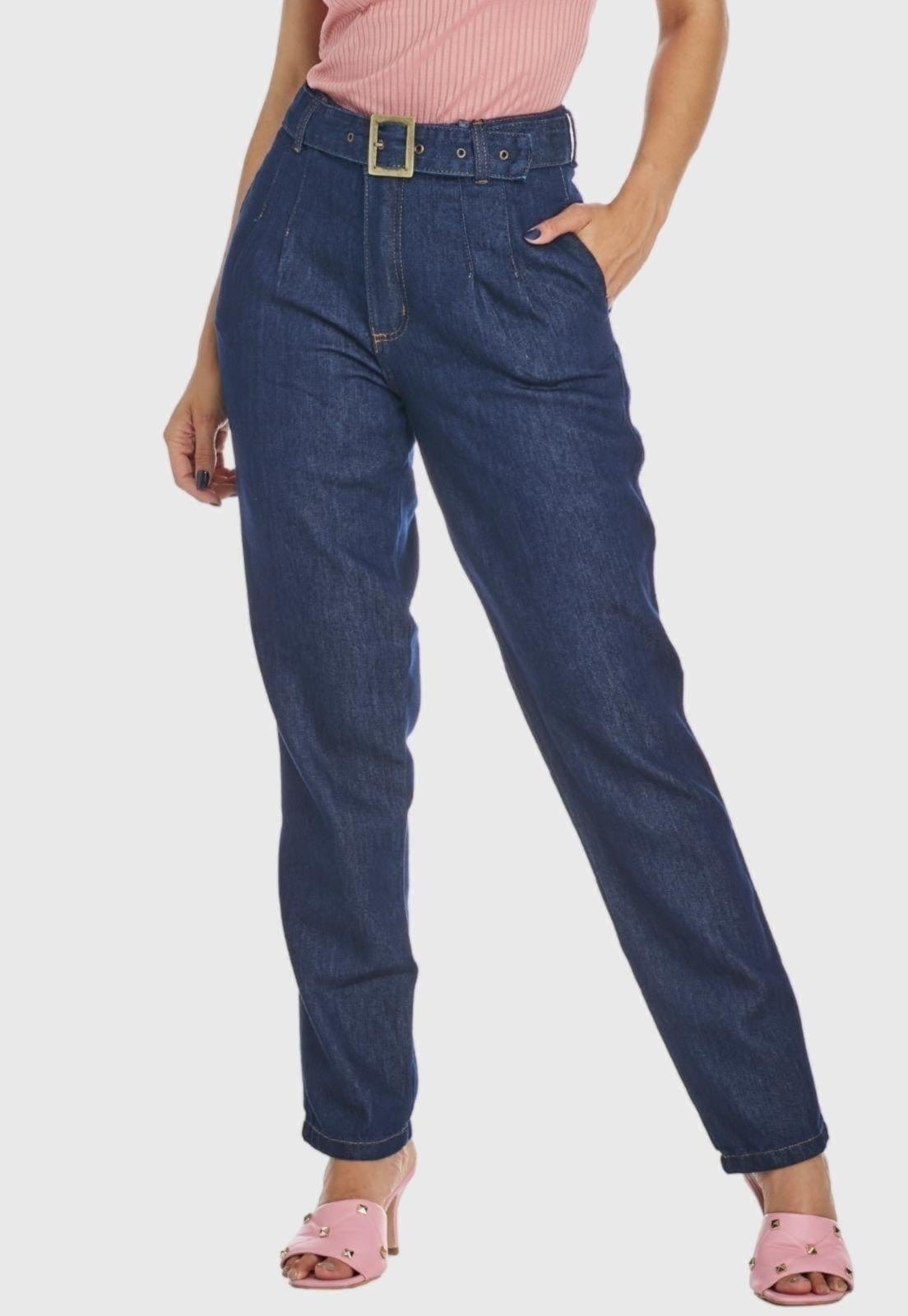 Calça Jeans HNO Jeans Reta Classic c/ Cinto Marinho