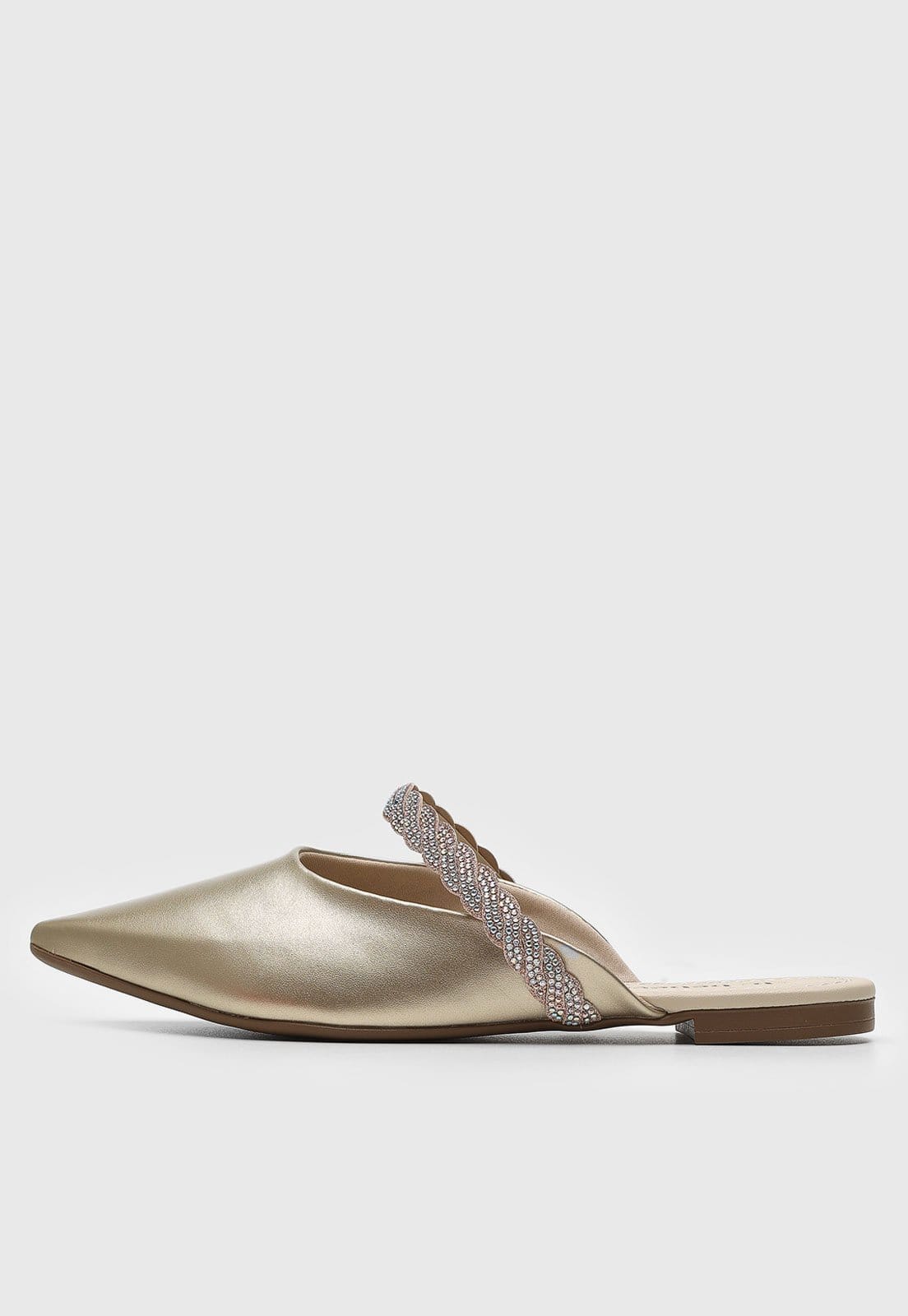 Vista principal Sapatilha Feminina cê Tira com Pedrarias Dourada BEBECÊ dourado