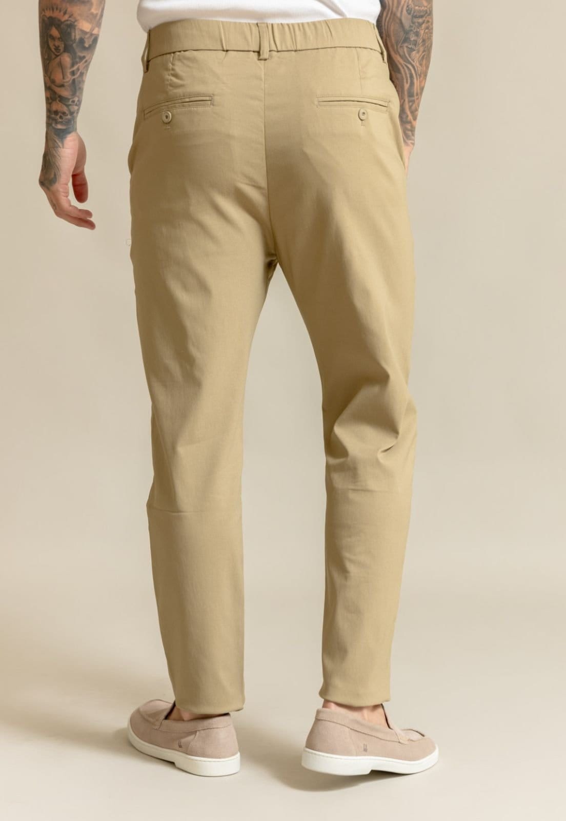 Vista 2 Calça Alfaiataria Masculina Social Slim Color Dialogo Camelo Dialogo Jeans caramelo