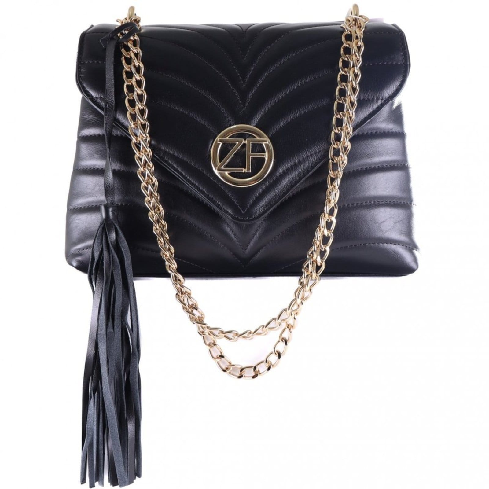 Vista 2 Bolsa Feminina Zariff Tiracolo Detalhes Modernos 146 Zariff Zariff preto