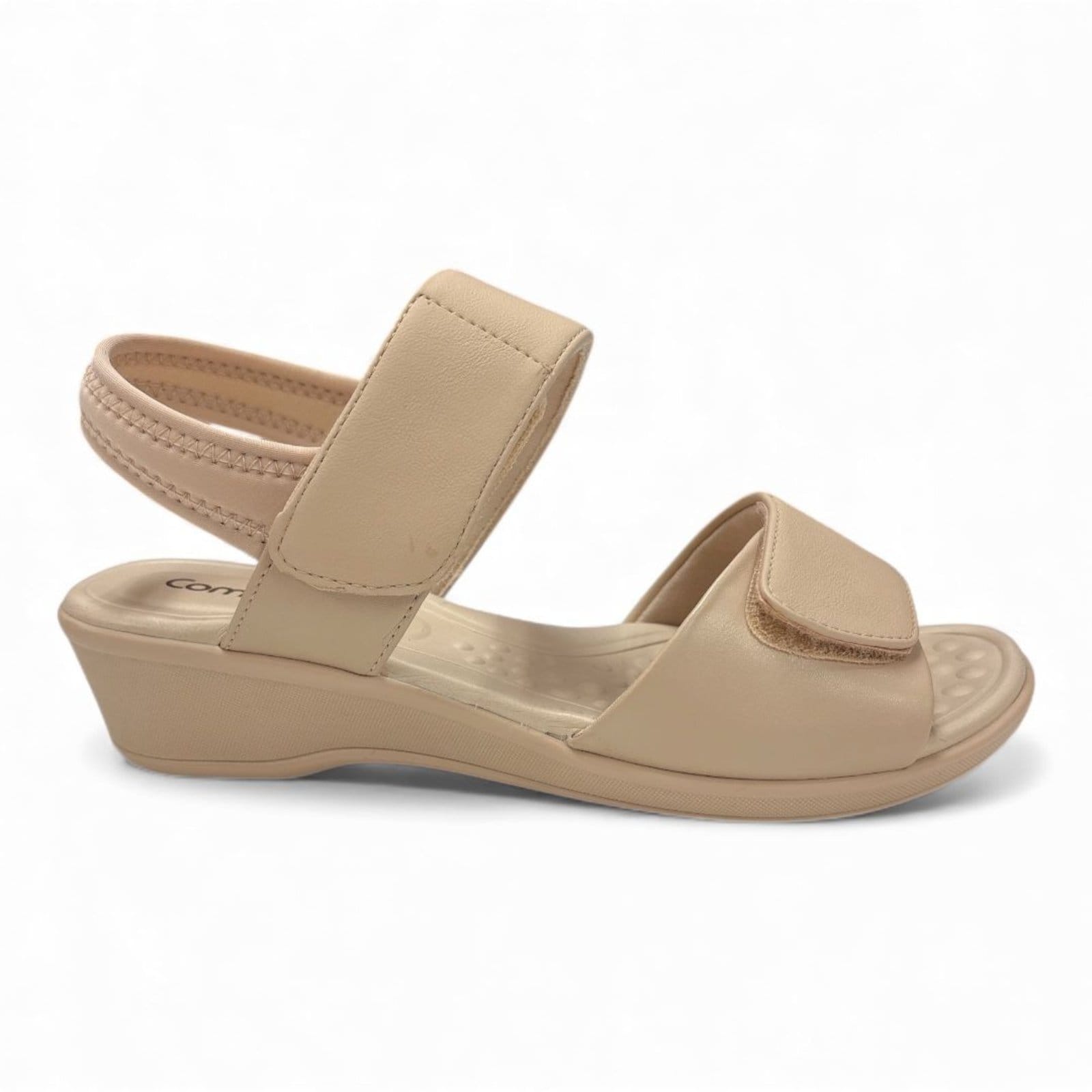 Vista 2 Sandália Feminina com Elástico Comfortflex 2572303-3 Comfortflex bege
