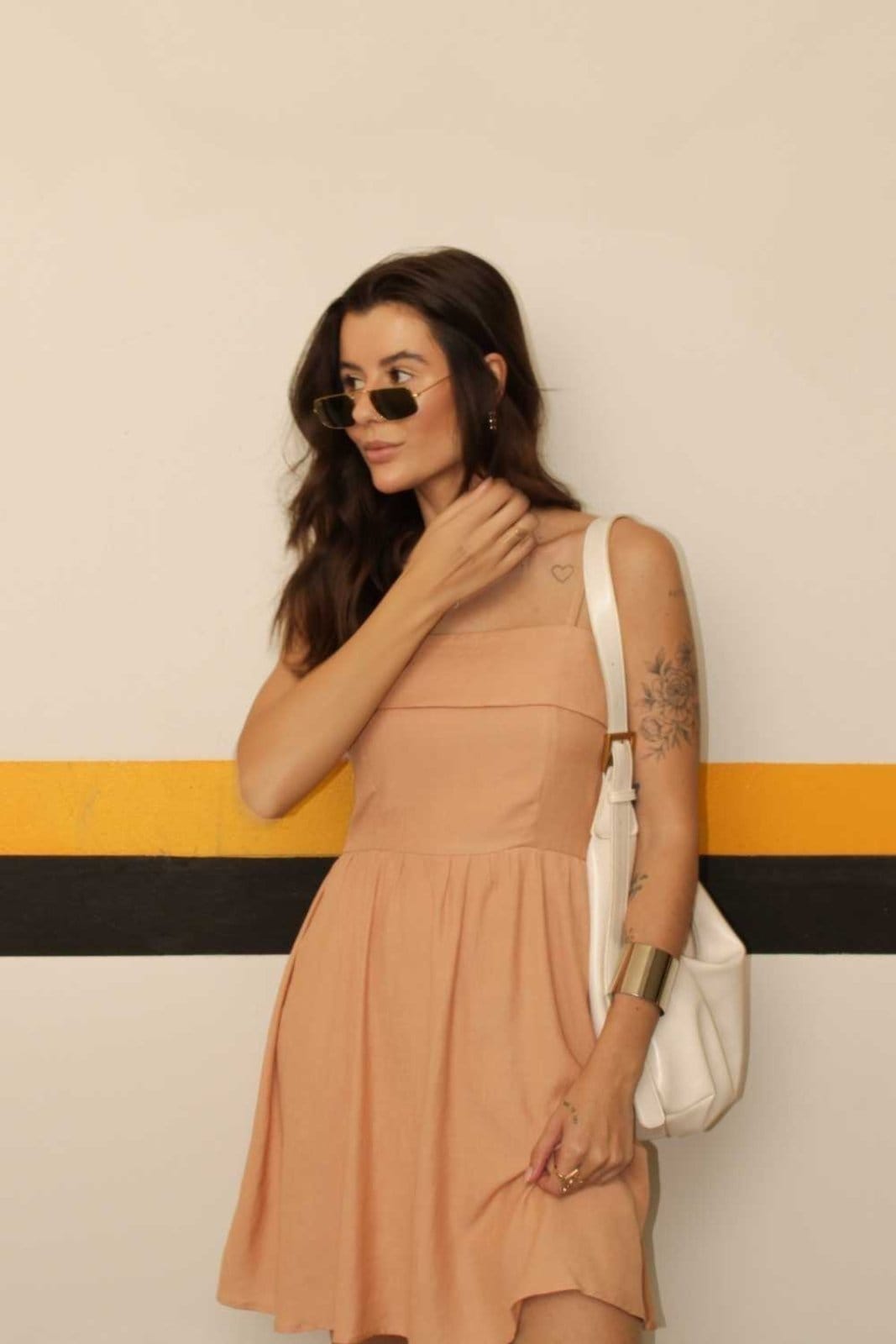 Vista 2 Vestido Vanibele Viscose Vanibele caramelo