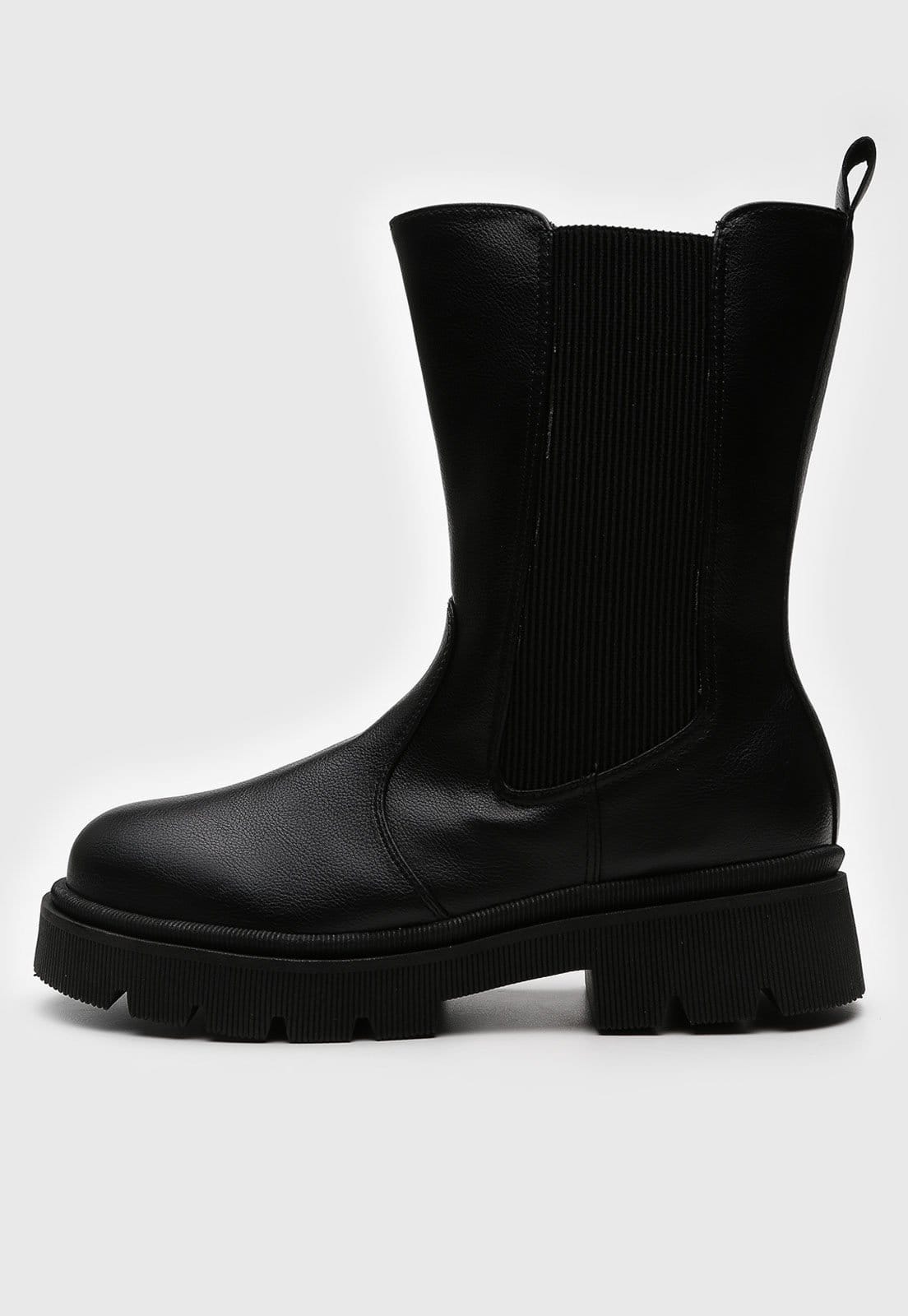 Bota Chelsea Mooncity Cano Médio Preta