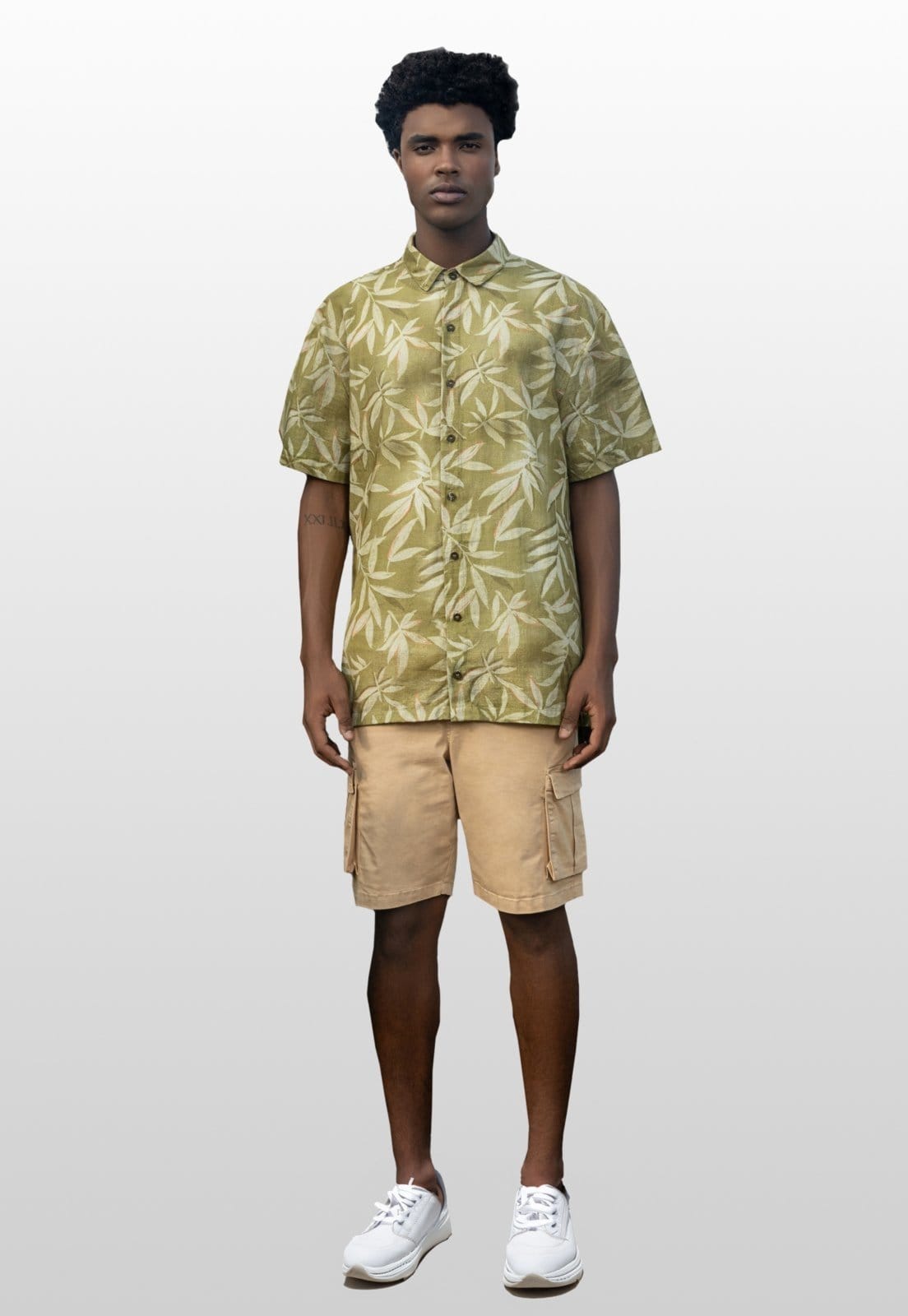 Vista principal Camisa Masculina Estampada The Philippines The Philippines verde