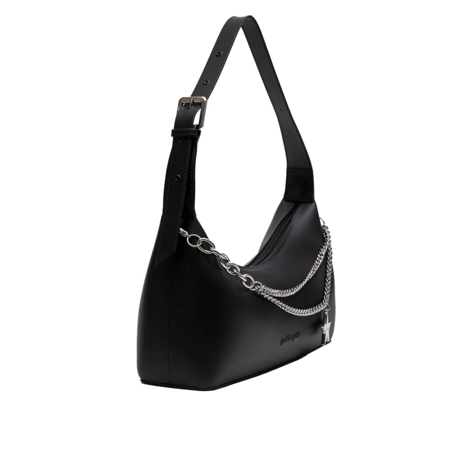 Vista 2 Bolsa Feminina Petite Jolie Baguete Média Preta Petite Jolie preto