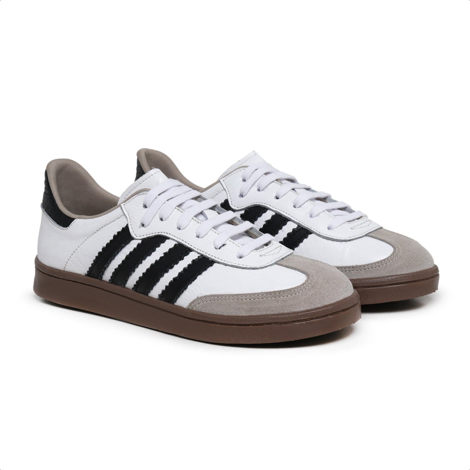 Vista principal TENIS FEMININO CANO BAIXO DE COURO PARA O DIA A DIA Ref.:1500 BRANCO E Mister Couros preto