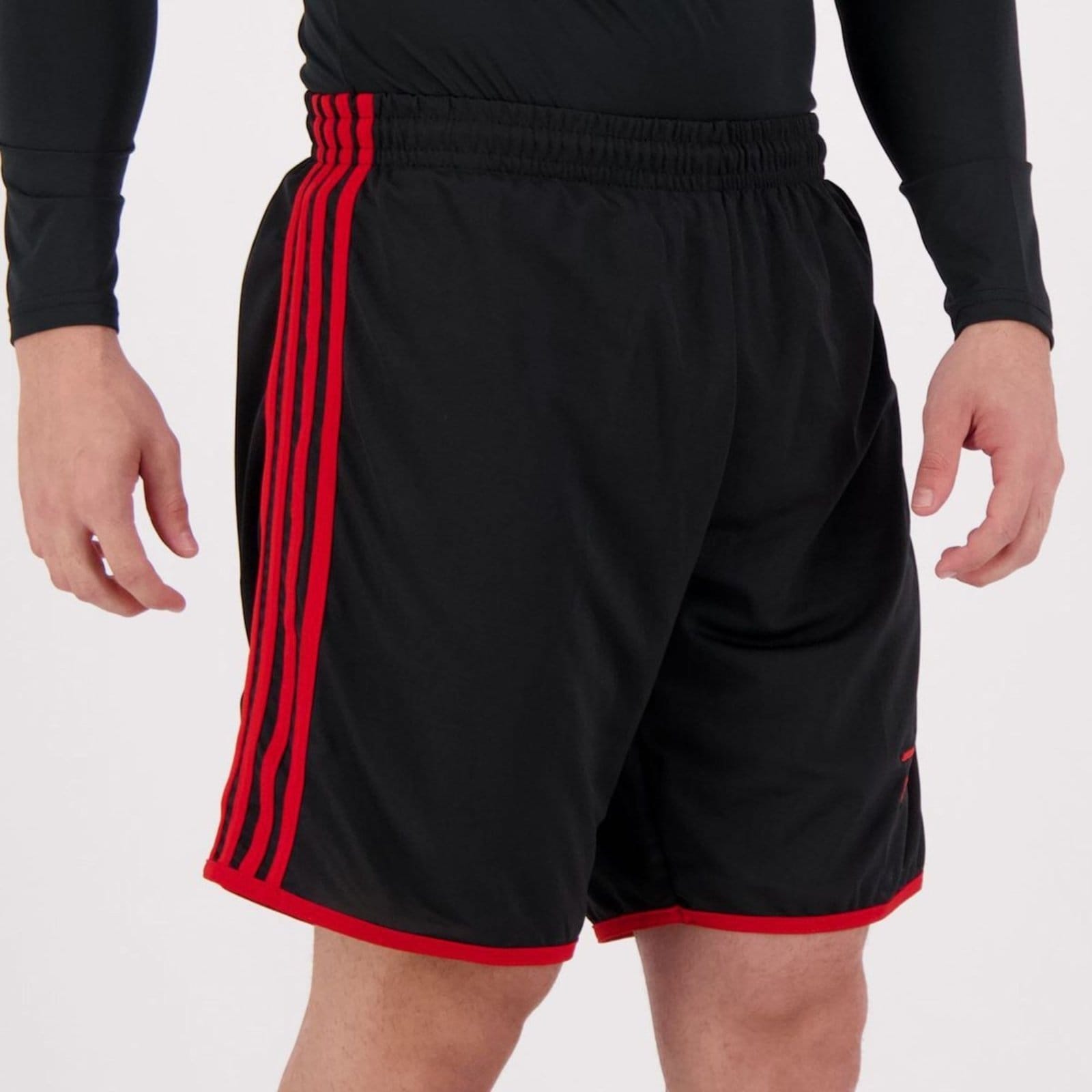 Vista 2 Calção Placar Taruma e Vermelho Placar preto