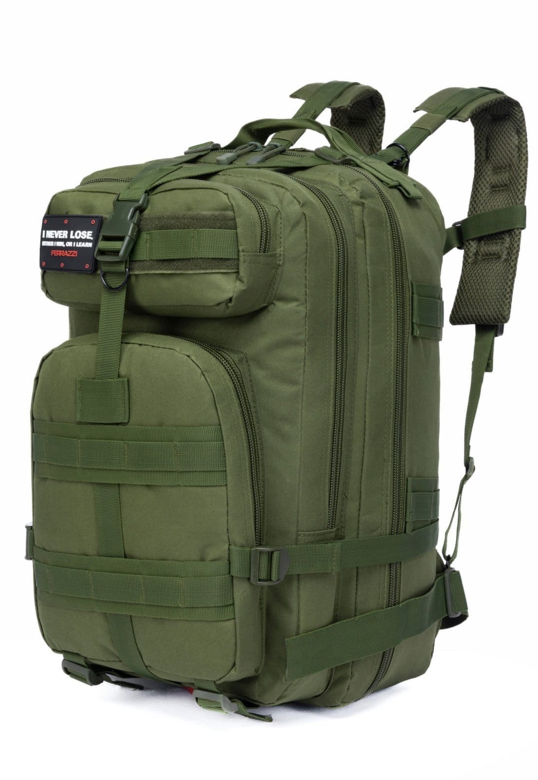 Vista 2 Mochila Militar Sistema Molle Viagem Camping Reforçada Tática Impermeável Exército Ferrazzi preto