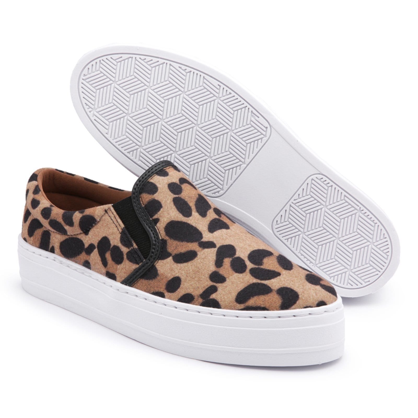 Vista 2 Tênis Slip On Iate Calce Fácil Confortável Animal Print Nine4 onça/onça claro