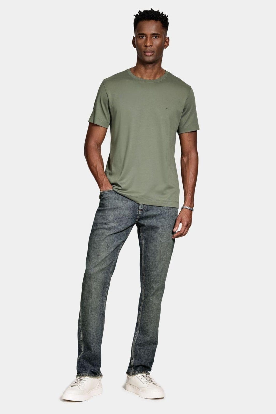 Vista 2 Calca Jeans Regular Red Blue Intense Azul Escuro Aramis azul red