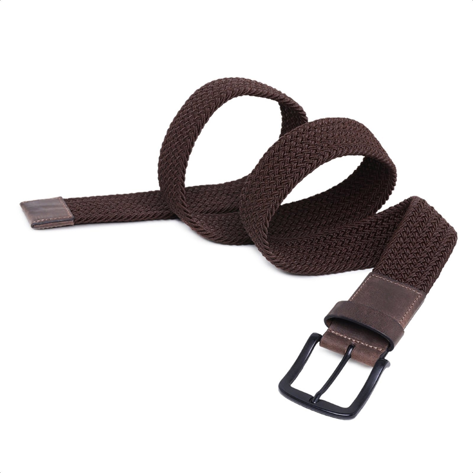 Cinto Masculino Esportivo De Couro e Elastico Casual Trançado - 2