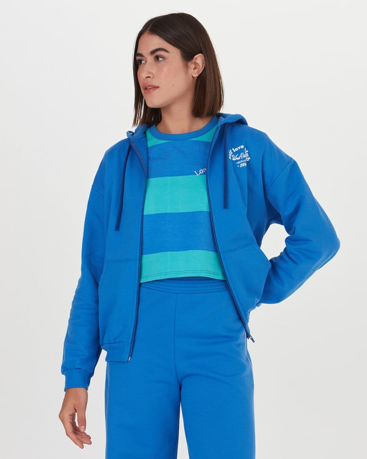 Jaqueta Feminina Oversized Self Love Club Em Moletom Flanelado