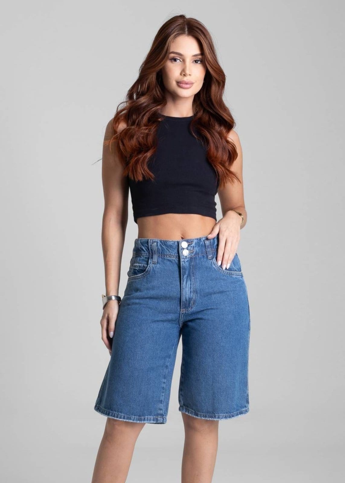 Vista 2 Bermuda Jeans Sawary - 280739 Sawary azul