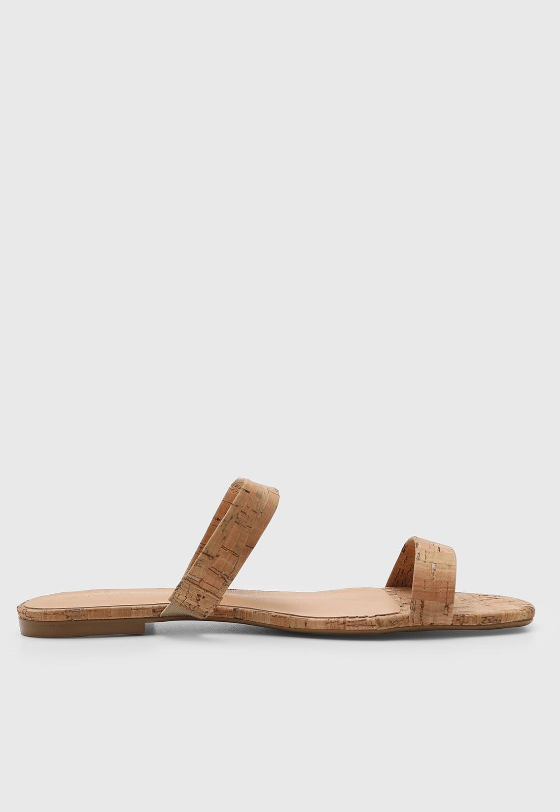 Vista 2 Rasteira Feminina Luiza Barcelos Tiras Cortiça Natural Bege Luiza Barcelos bege natural