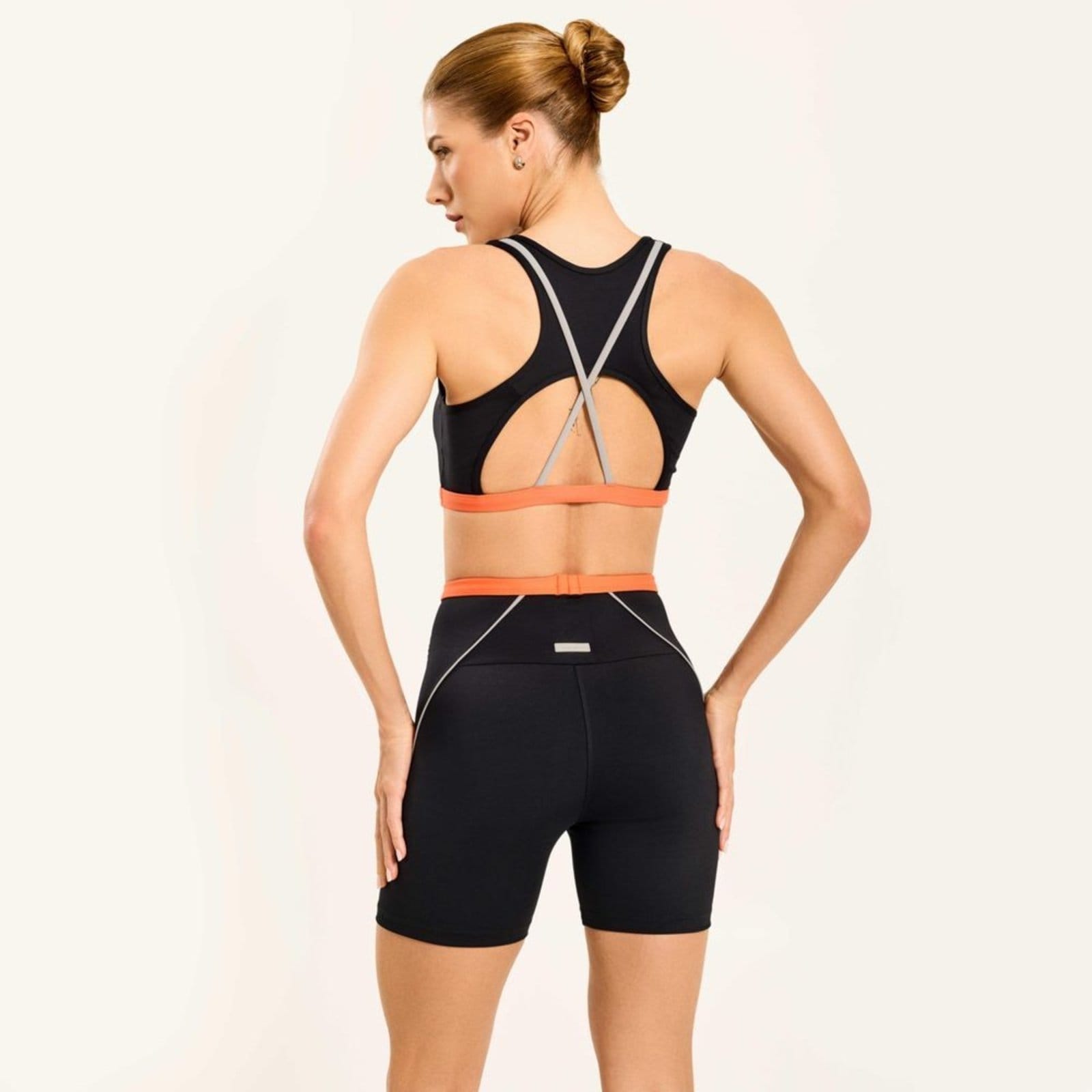 Vista 2 Short Running Poliamida Donna Carioca preto