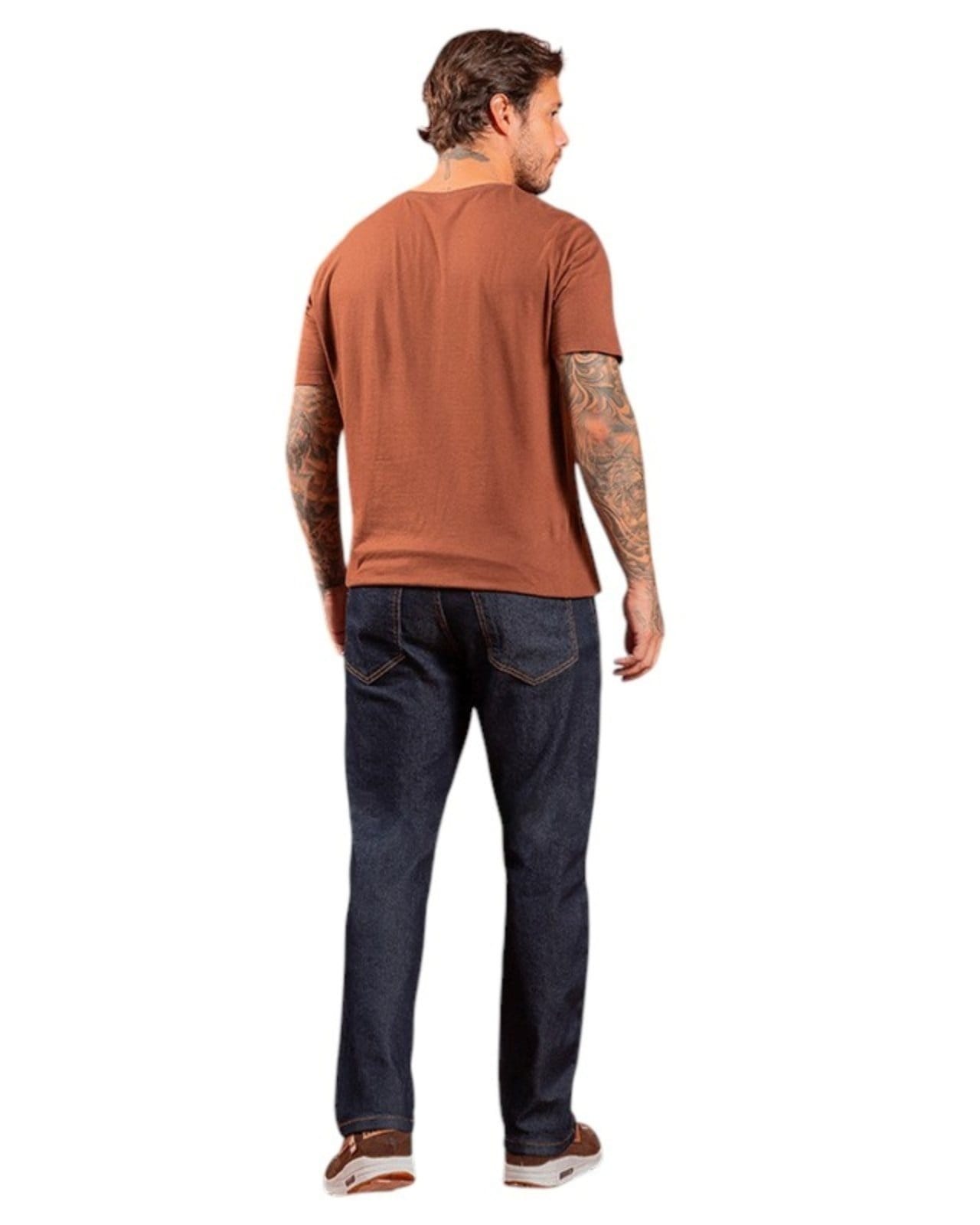 Vista 2 Calça Reta Tradicional Masculina - Black Jeans - Denim Escuro Black Jeans azul black