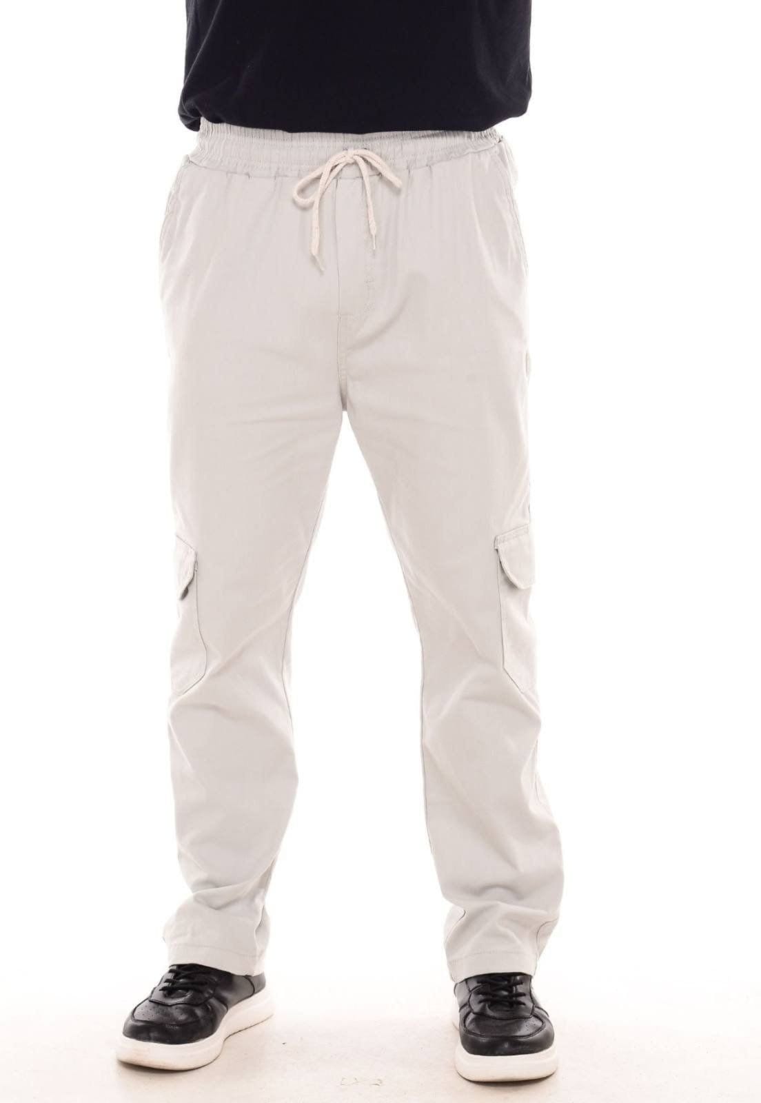 Vista 2 Kit 2 Calças Jogger Mys Jeans com Bolso Cargo Sem Punho Gelo Ethereal Jeans caqui