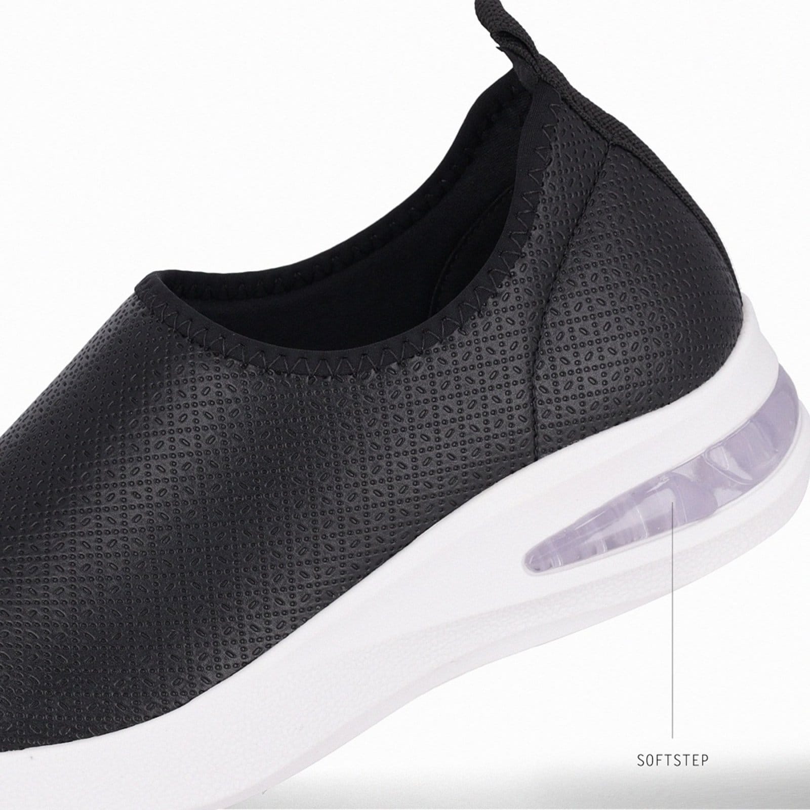 Vista 2 Tênis Feminino Softstep Piccadilly 940001 Branco Piccadilly preto
