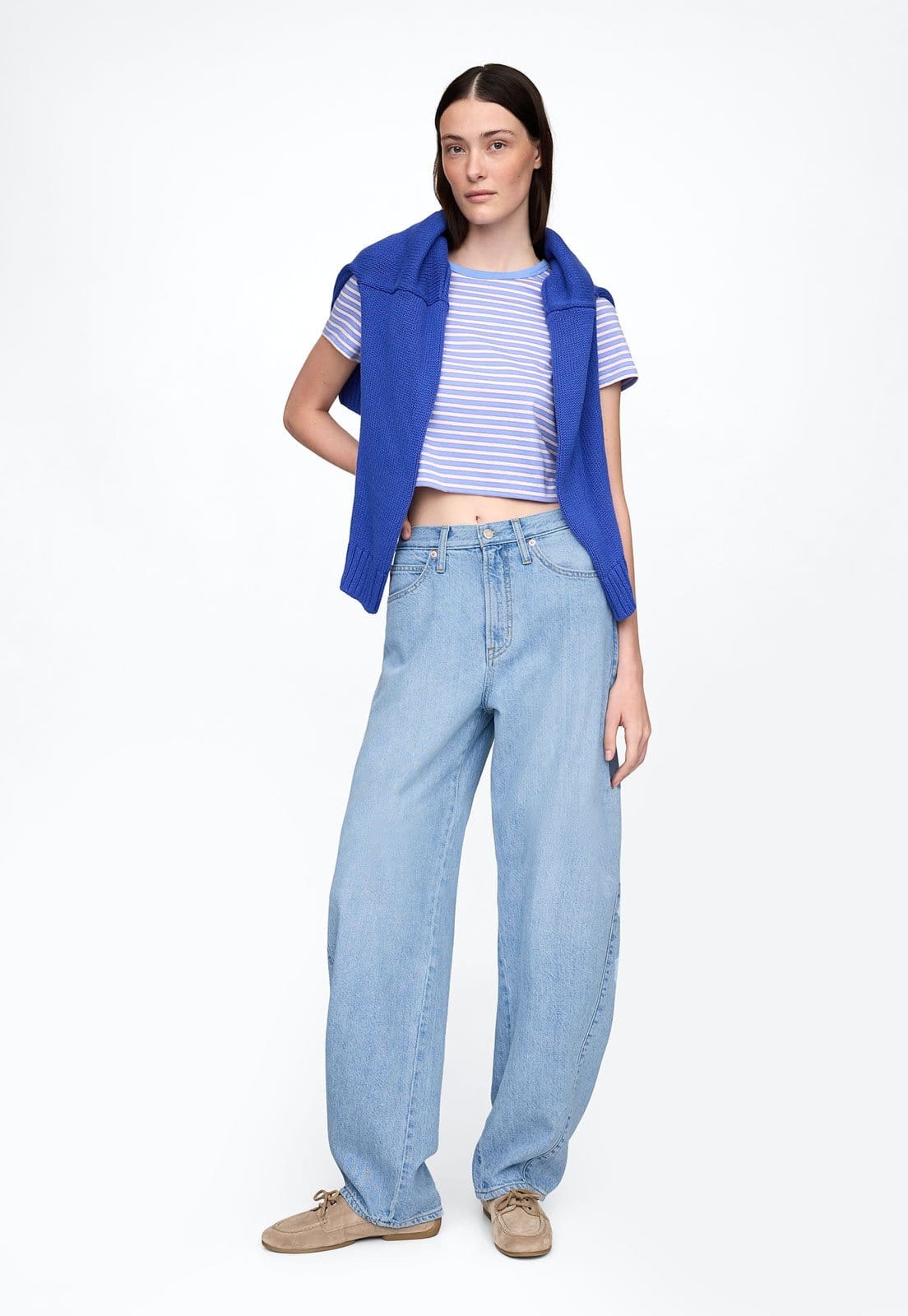 Vista principal Calça Jeans GAP Baggy Pocket GAP azul