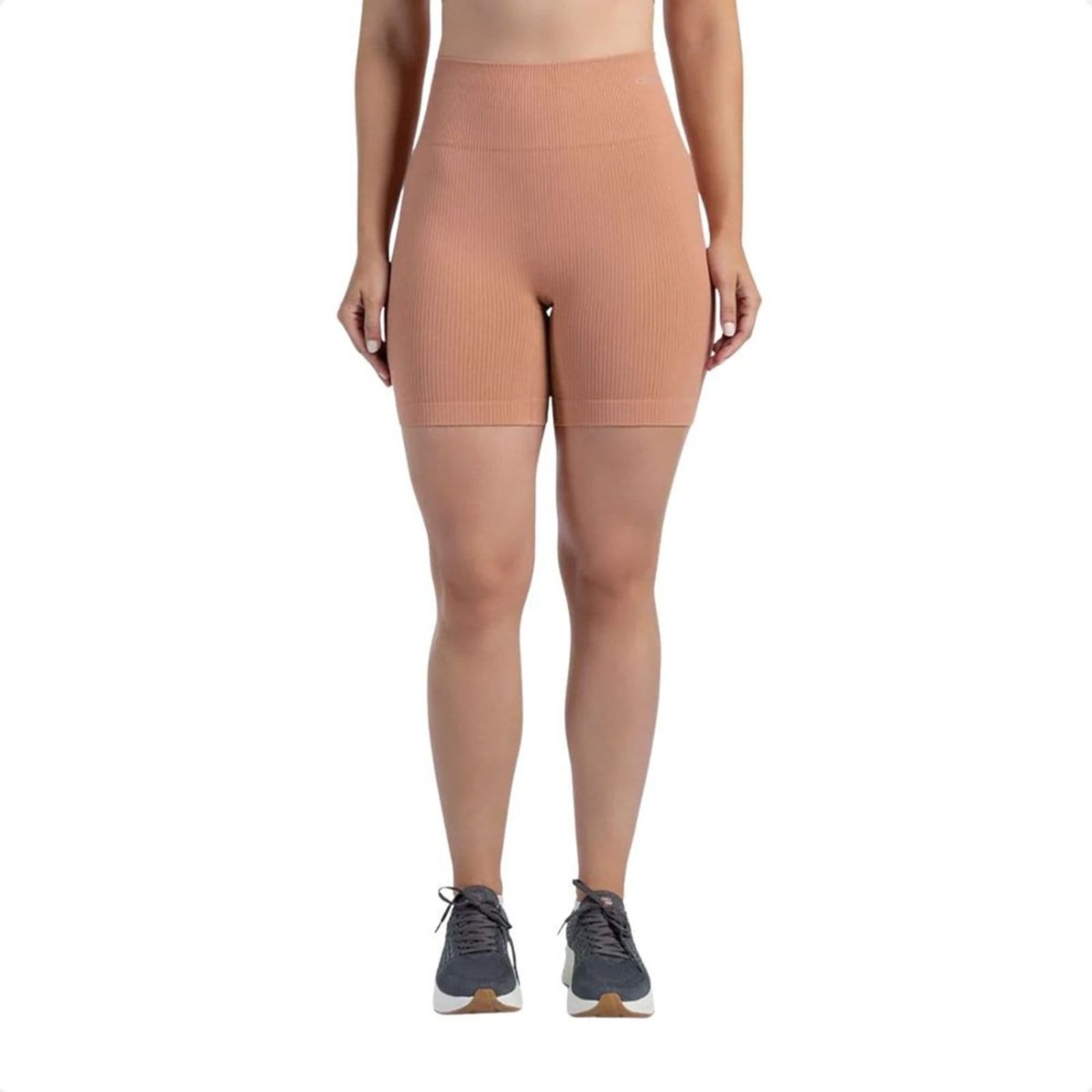 Vista principal Bermuda Feminina Curta Olympikus Knit OLYMPIKUS bege