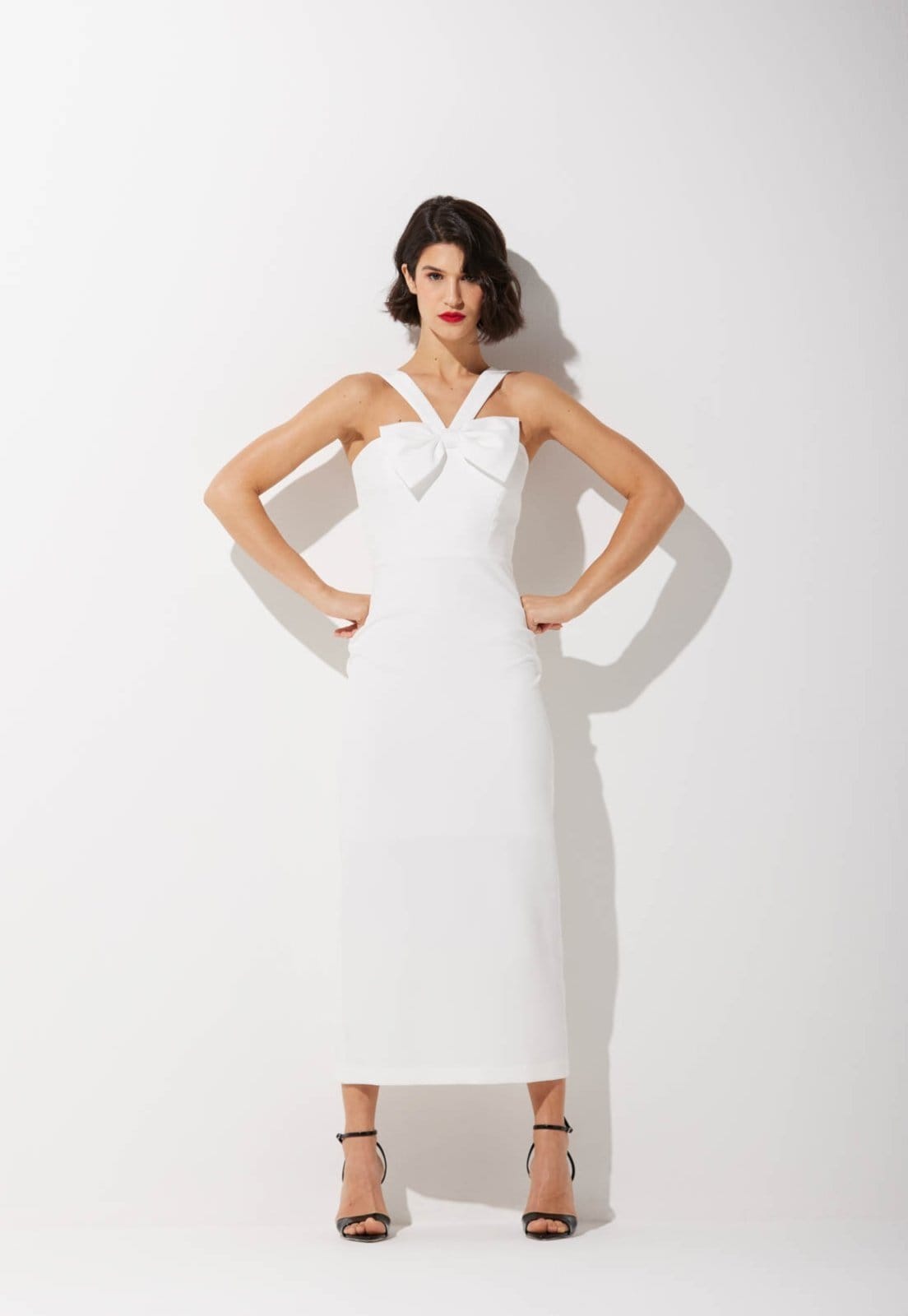 Vista principal Vestido Alfaiataria Traymon Com Laço Off White Traymon off-white white