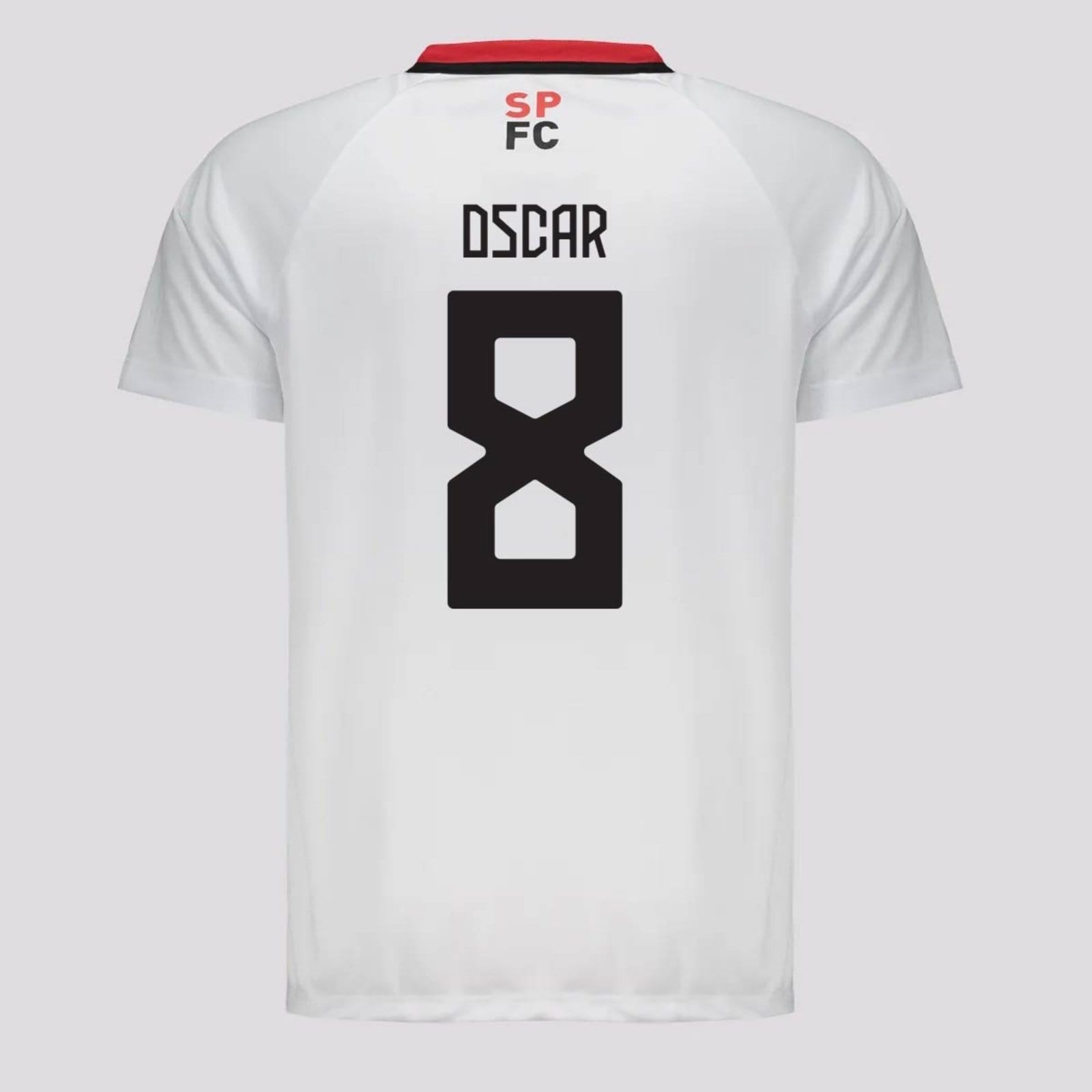 Vista principal Camisa São Paulo Aliança 8 Oscar Branca braziline branco