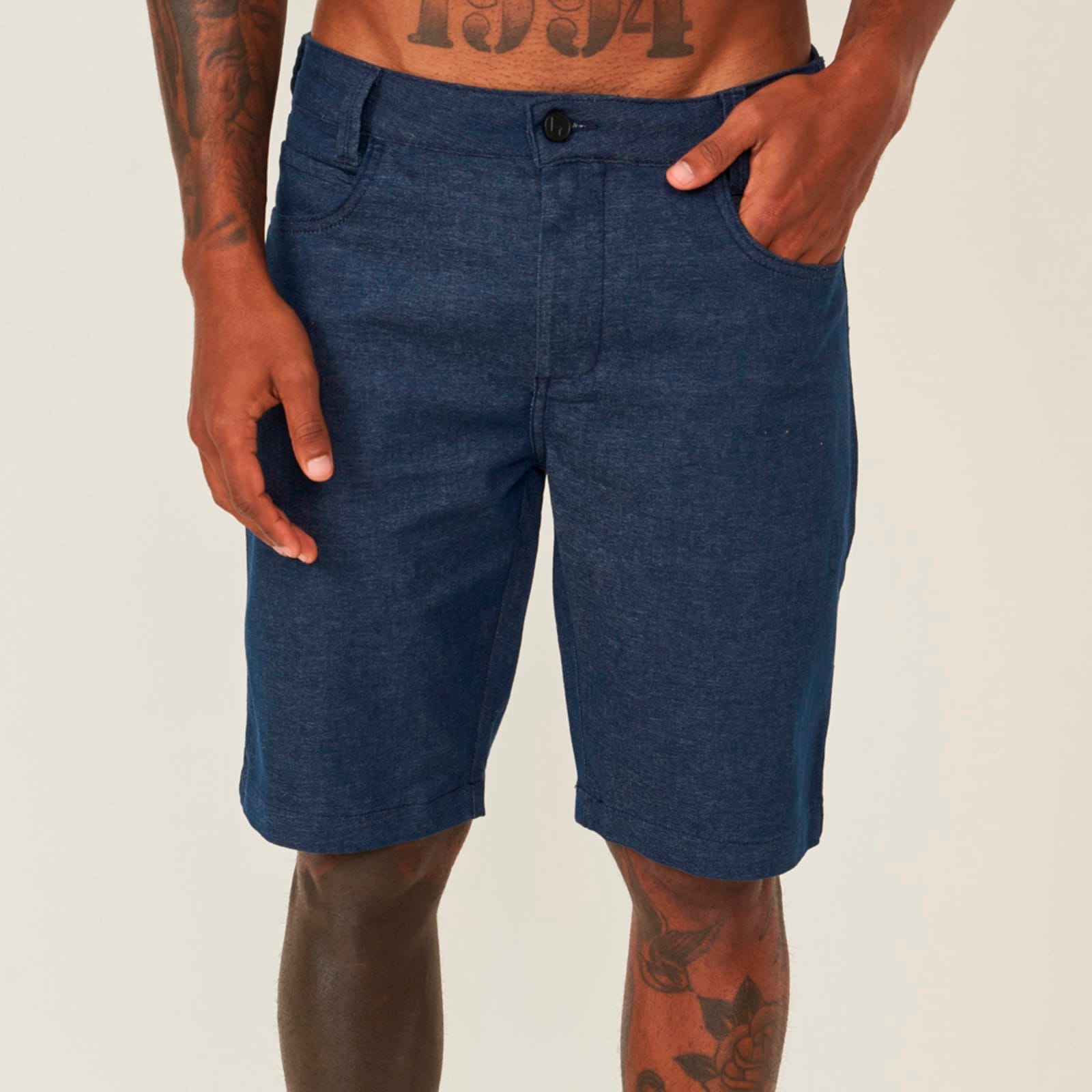 Bermuda Sarja Colcci Davi Ve26 Marinho Masculino