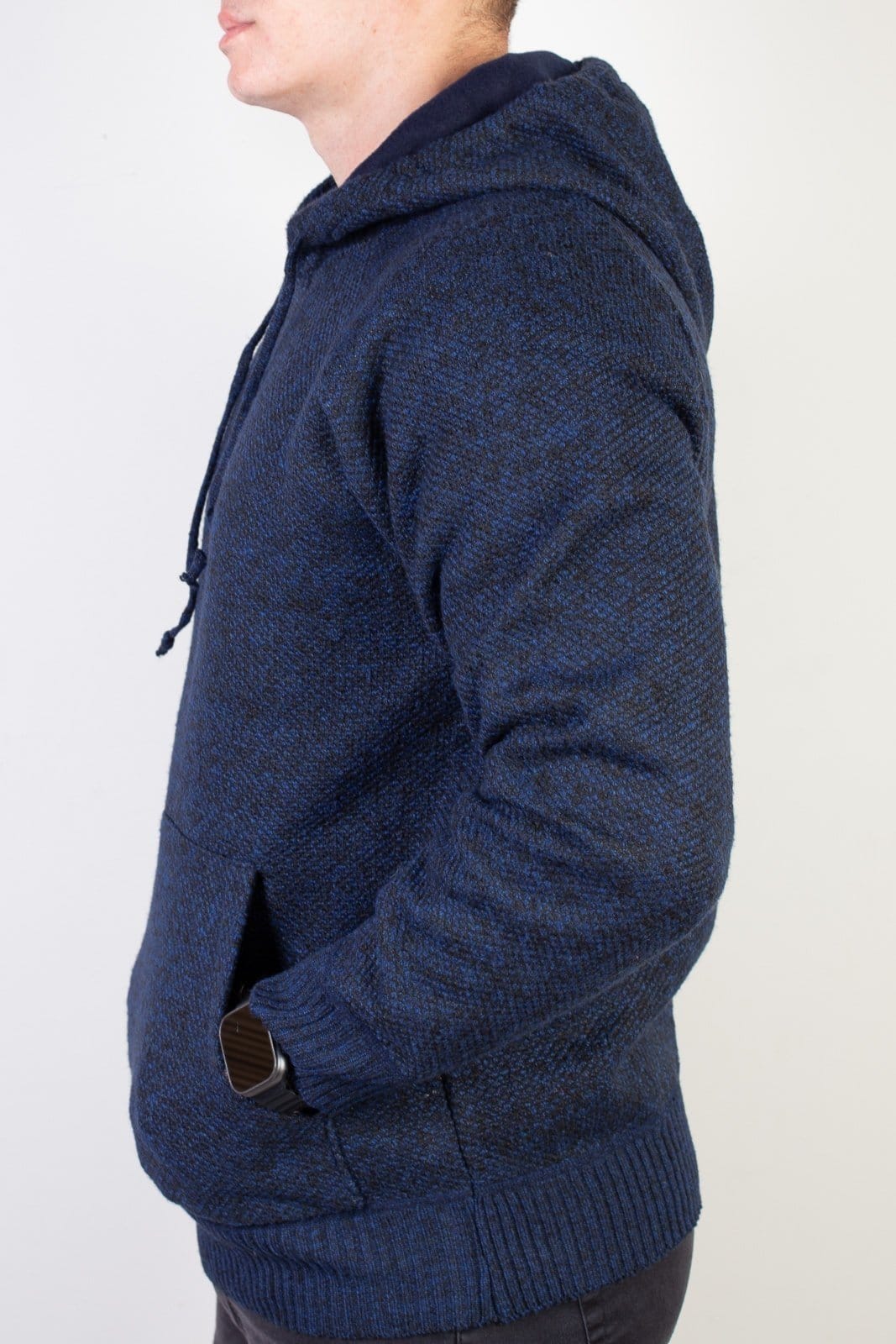 Vista 2 Blusão Enluaze Grosso Térmico Masculino Com Capuz 90150 - Azul Marinho Enluaze cinza azul