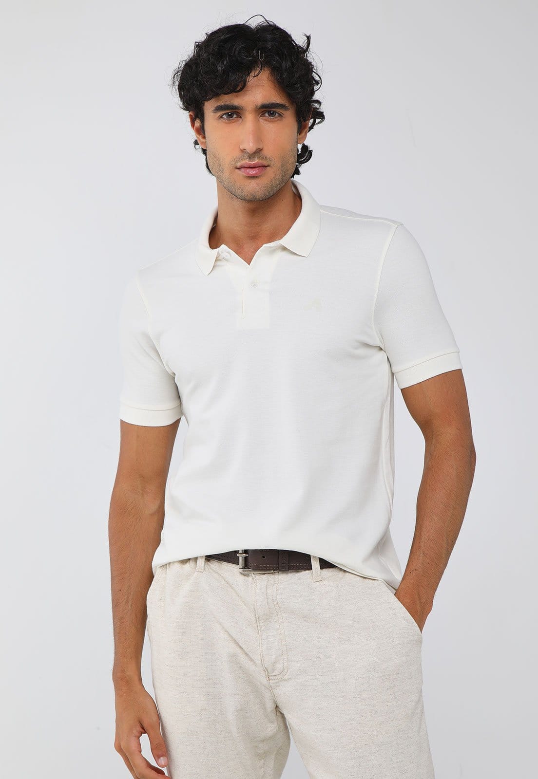 Vista principal Polo Masculina Aeropostale Piquet Off-White Aeropostale off-white white