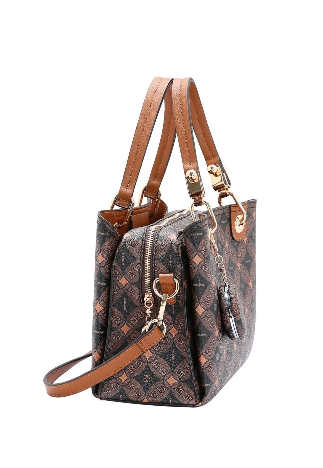 Vista 2 Bolsa Feminina Chenson Monograma Contemporâneo 3485378 Chenson preto