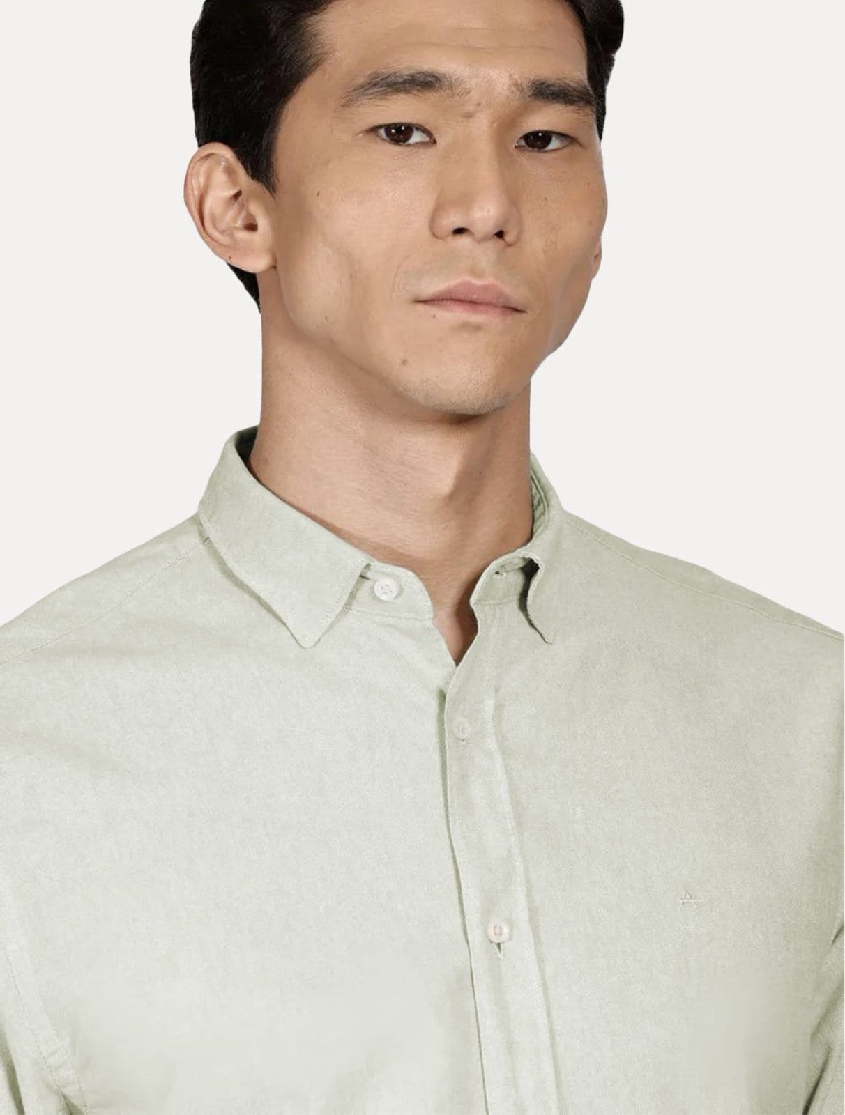 Vista 2 Camisa Aramis Masculina Slim Algodão Willis Claro Aramis verde