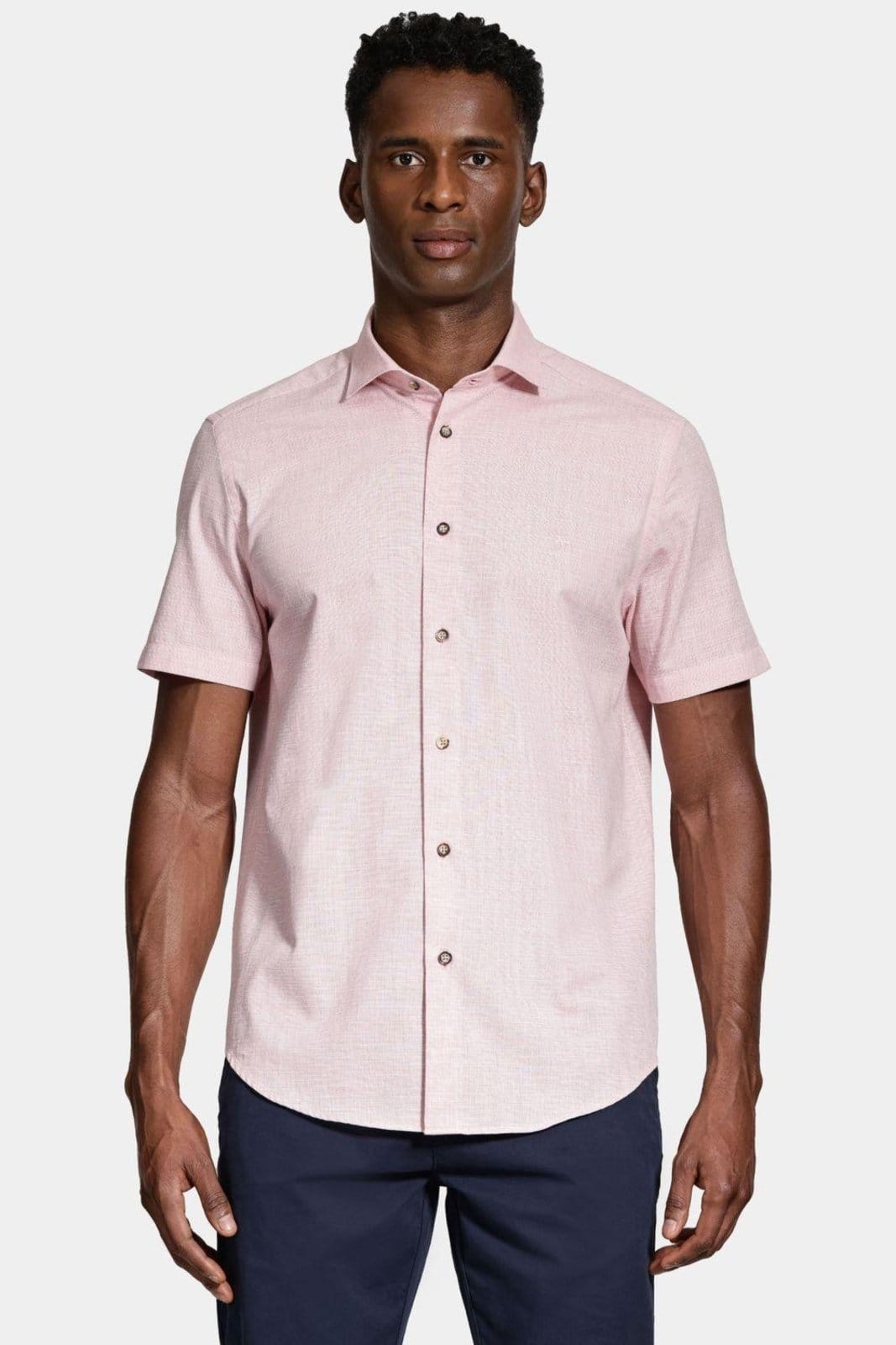 Camisa Aramis Manga Curta Slim Algodão Flame Soft