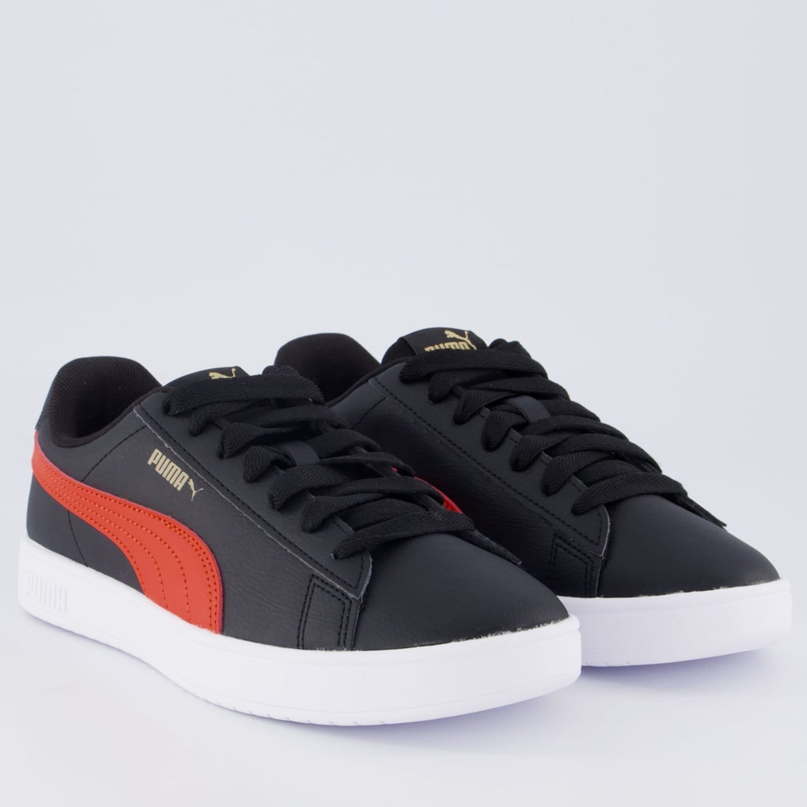 Vista 2 Tênis Puma Rickie Classic Feminino e Vermelho Puma preto