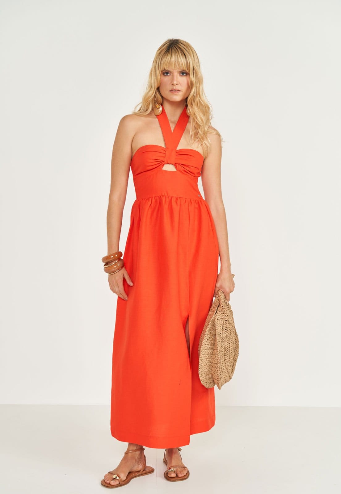 Vestido Feminino Colcci Linho Midi