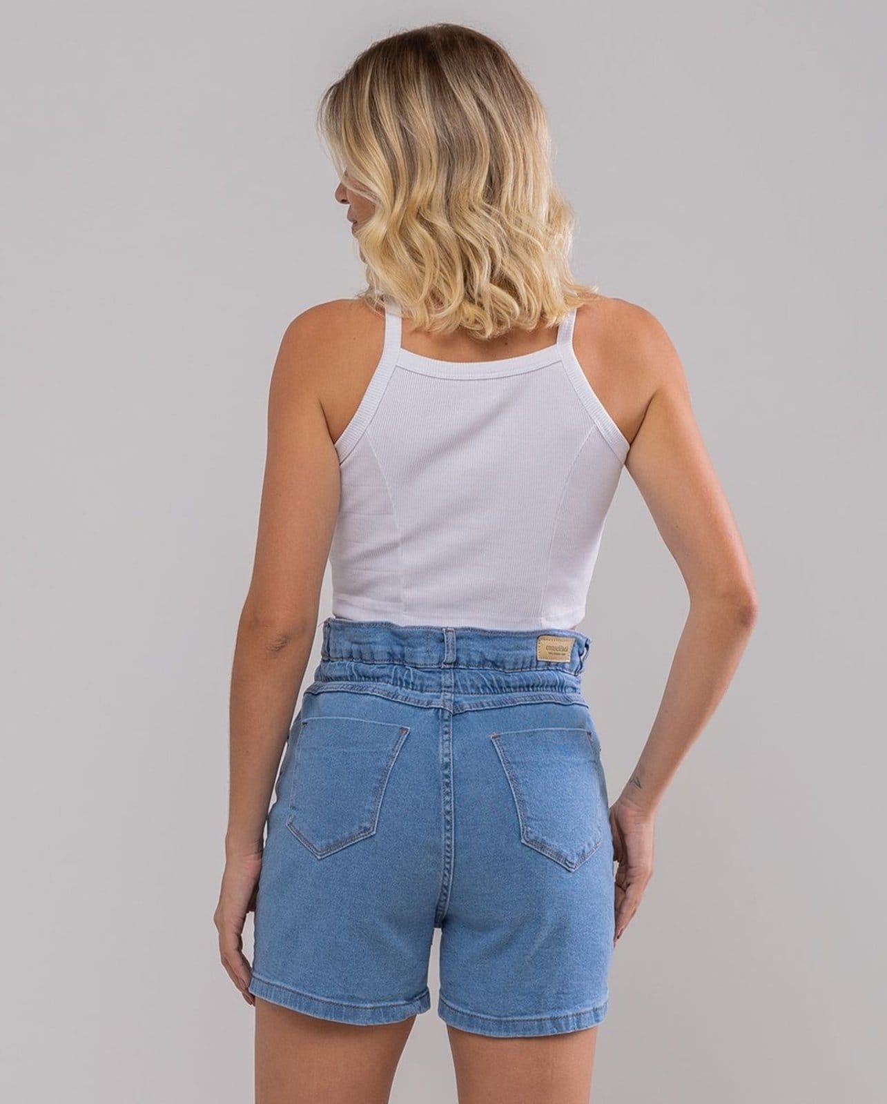 Vista 2 Shorts Feminino Rope 02400 Média Consciência jeans