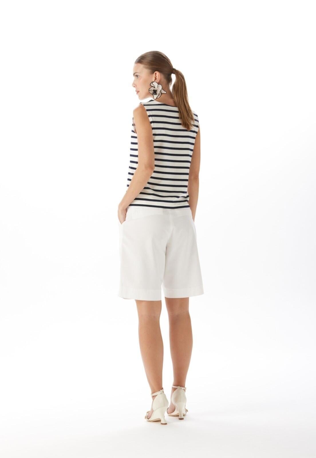 Vista 2 Bermuda Alfaiataria Cintura Alta Traymon - Off White Traymon off-white white