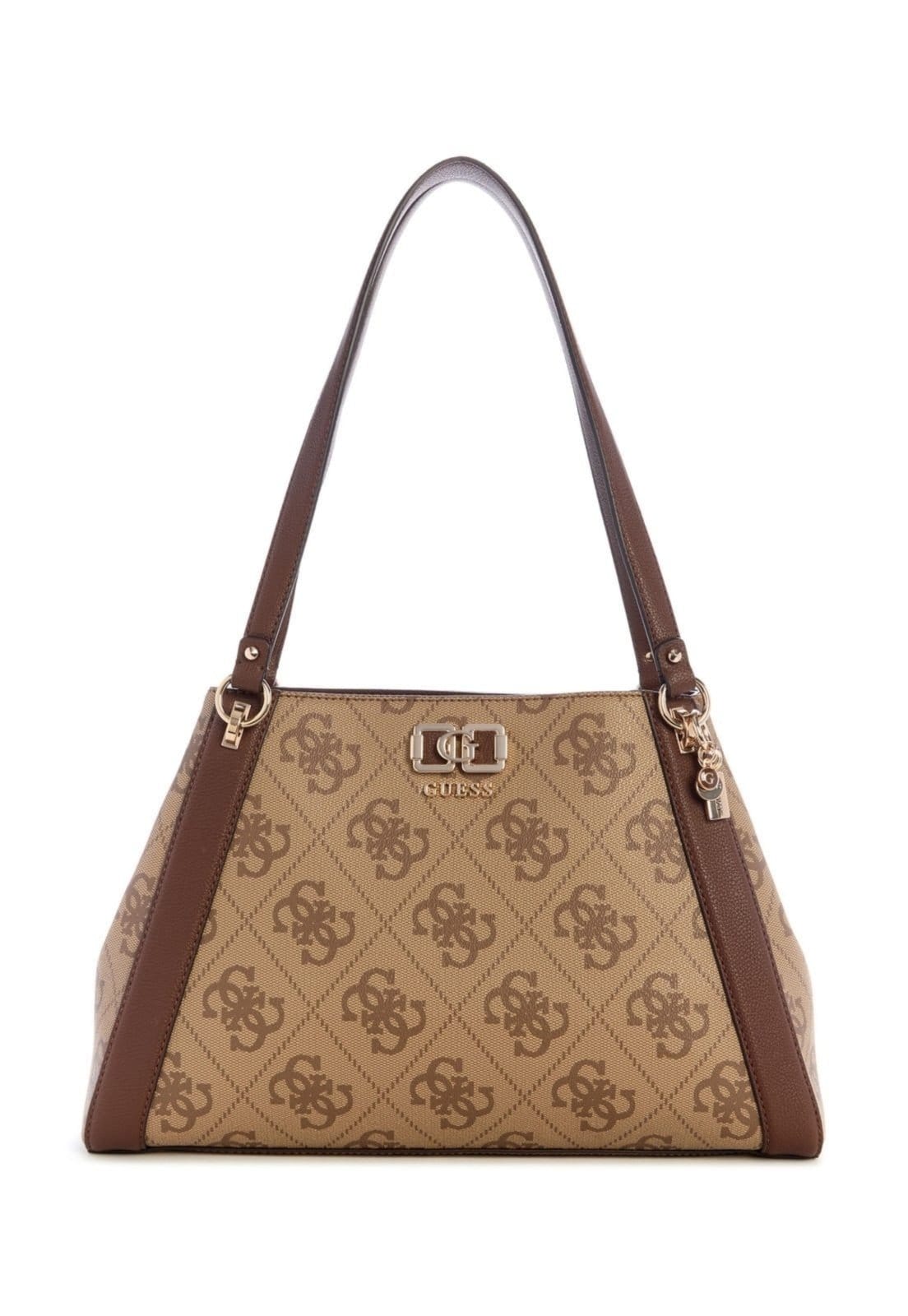 Vista principal Bolsa Guess Karnilla Logo Gfriend Carryall Guess caramelo