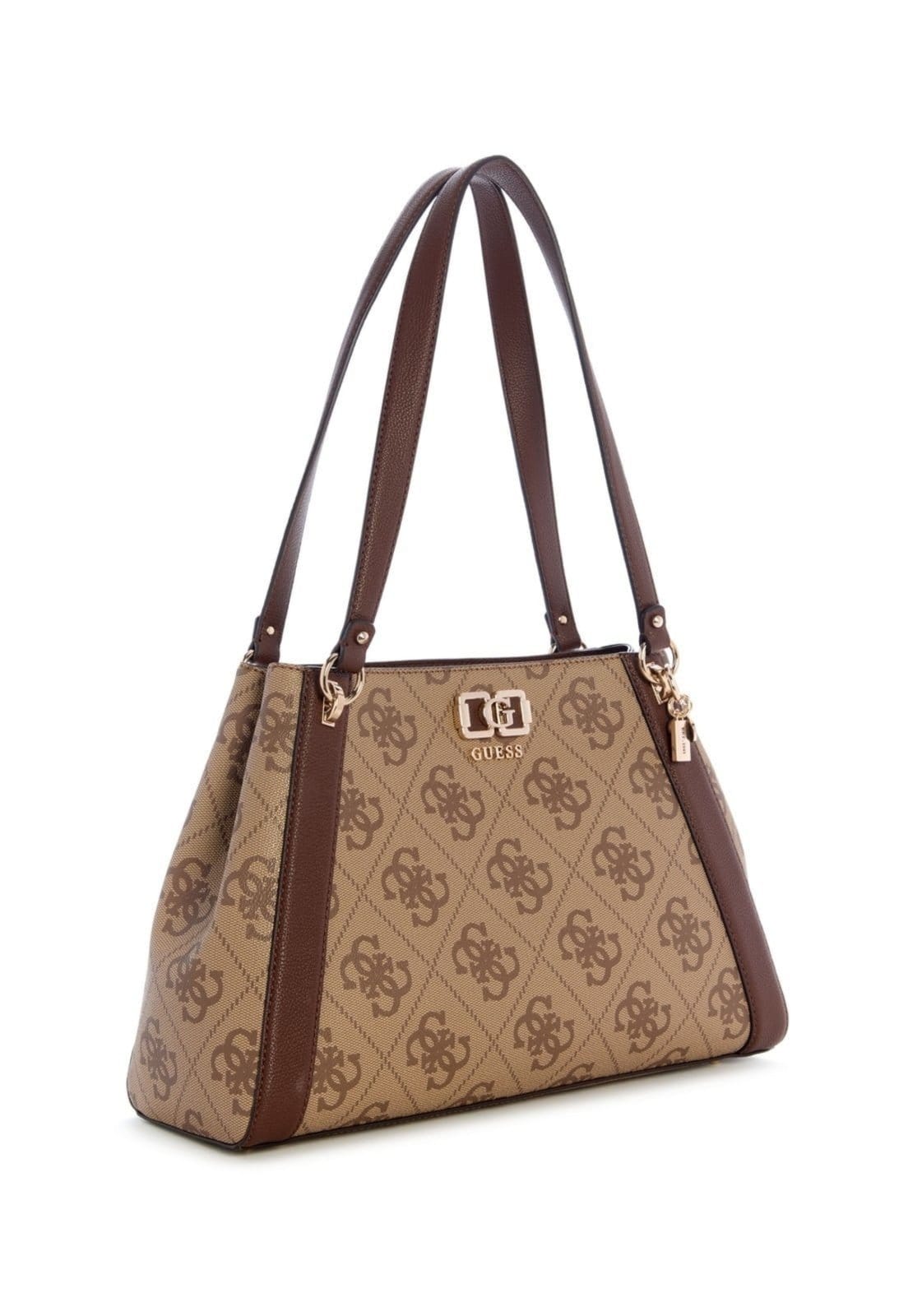 Vista 2 Bolsa Guess Karnilla Logo Gfriend Carryall Guess caramelo