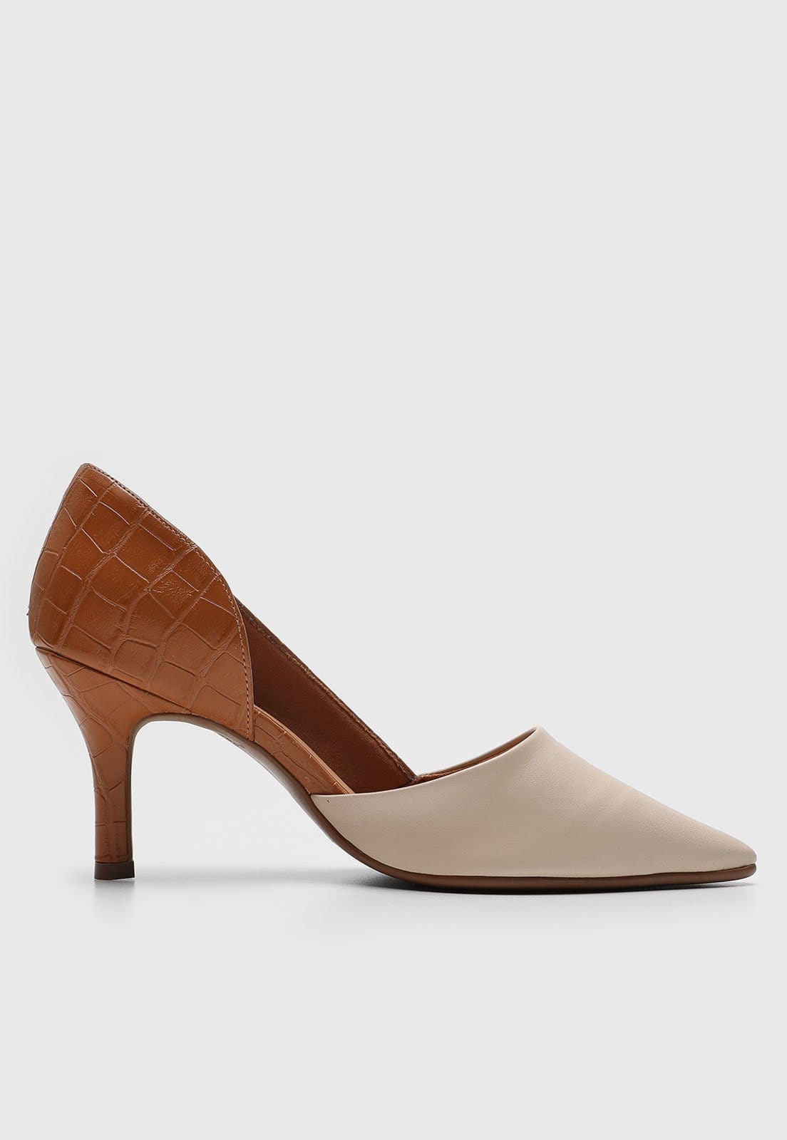 Vista 2 Scarpin cê Croco Off-White BEBECÊ off-white white