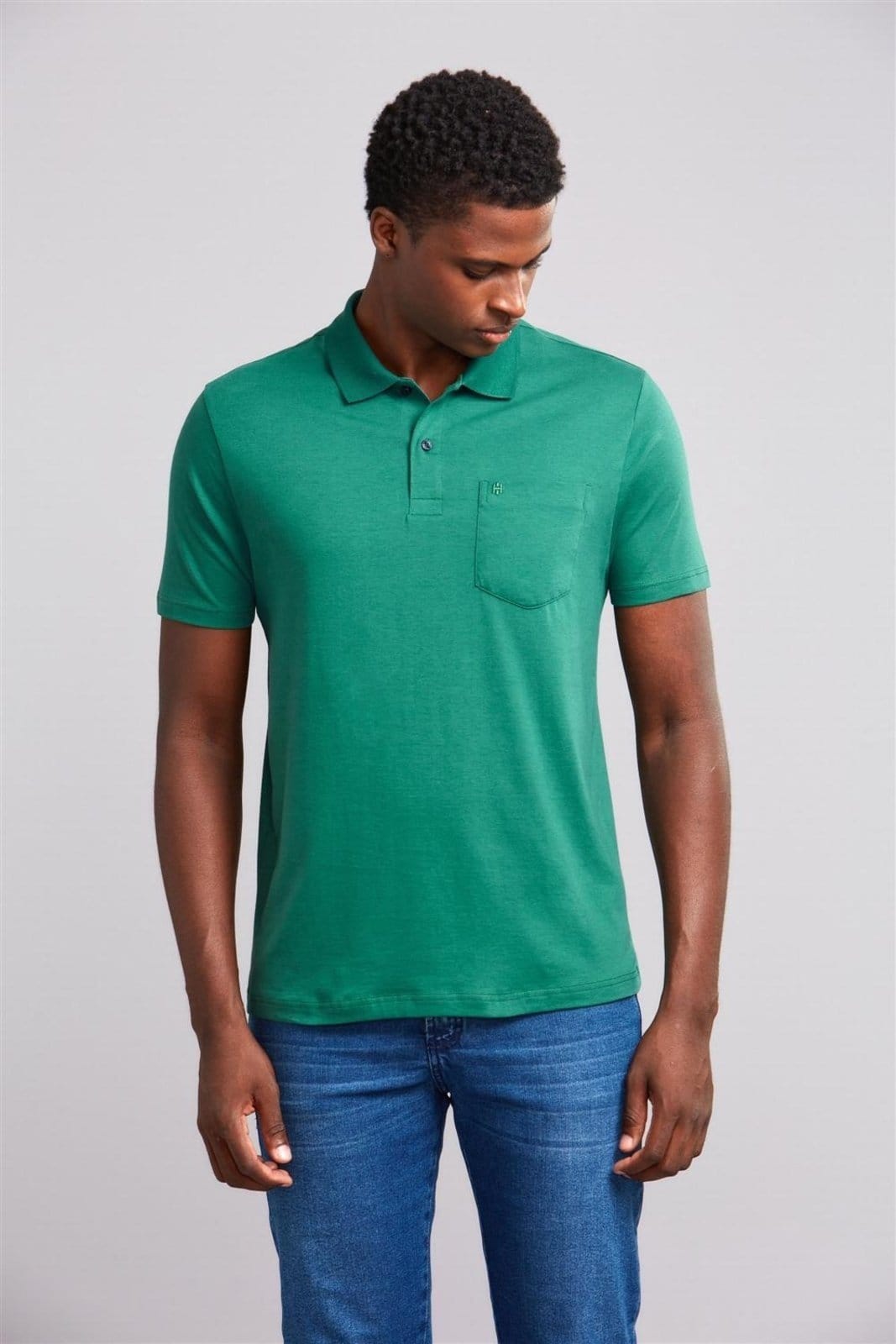 HIGHSTIL Polo Manga Curta com Bolso Comfort Malha Básica Alamo