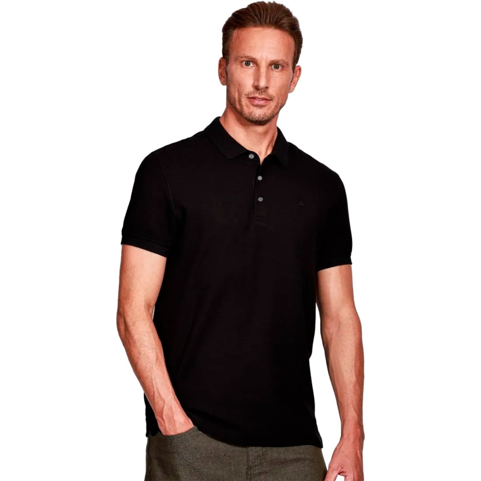 Vista principal Camisa Polo Aramis Basic Piquet Ve25a Masculino Aramis preto