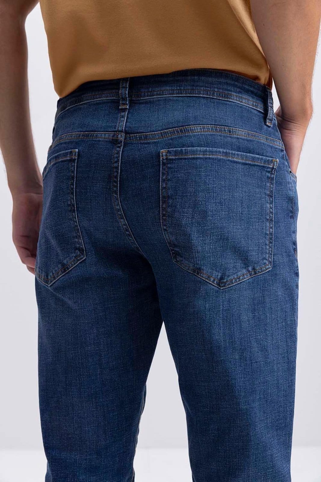 Vista 2 Calça Jeans Masculina Essendi Jeans Escuro Essendi azul