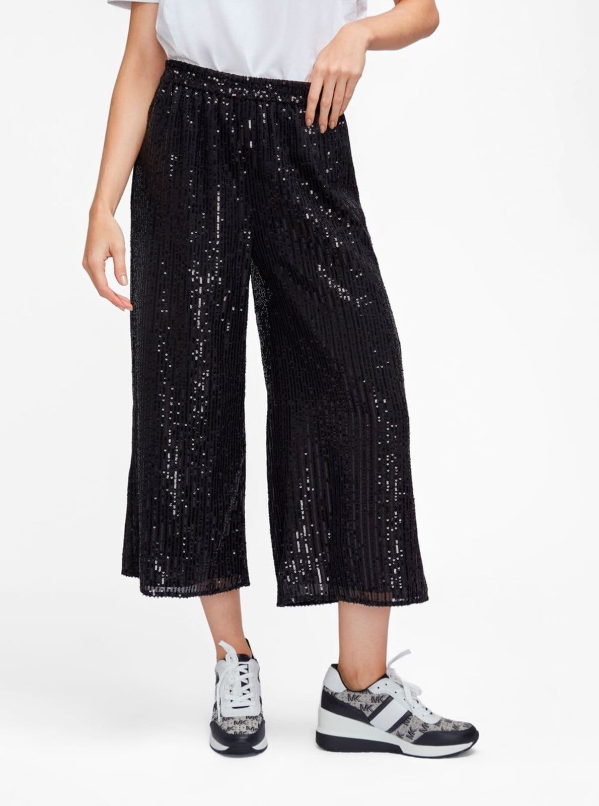 Calça Pantacourt Com Lantejoulas Mh330jfad1001