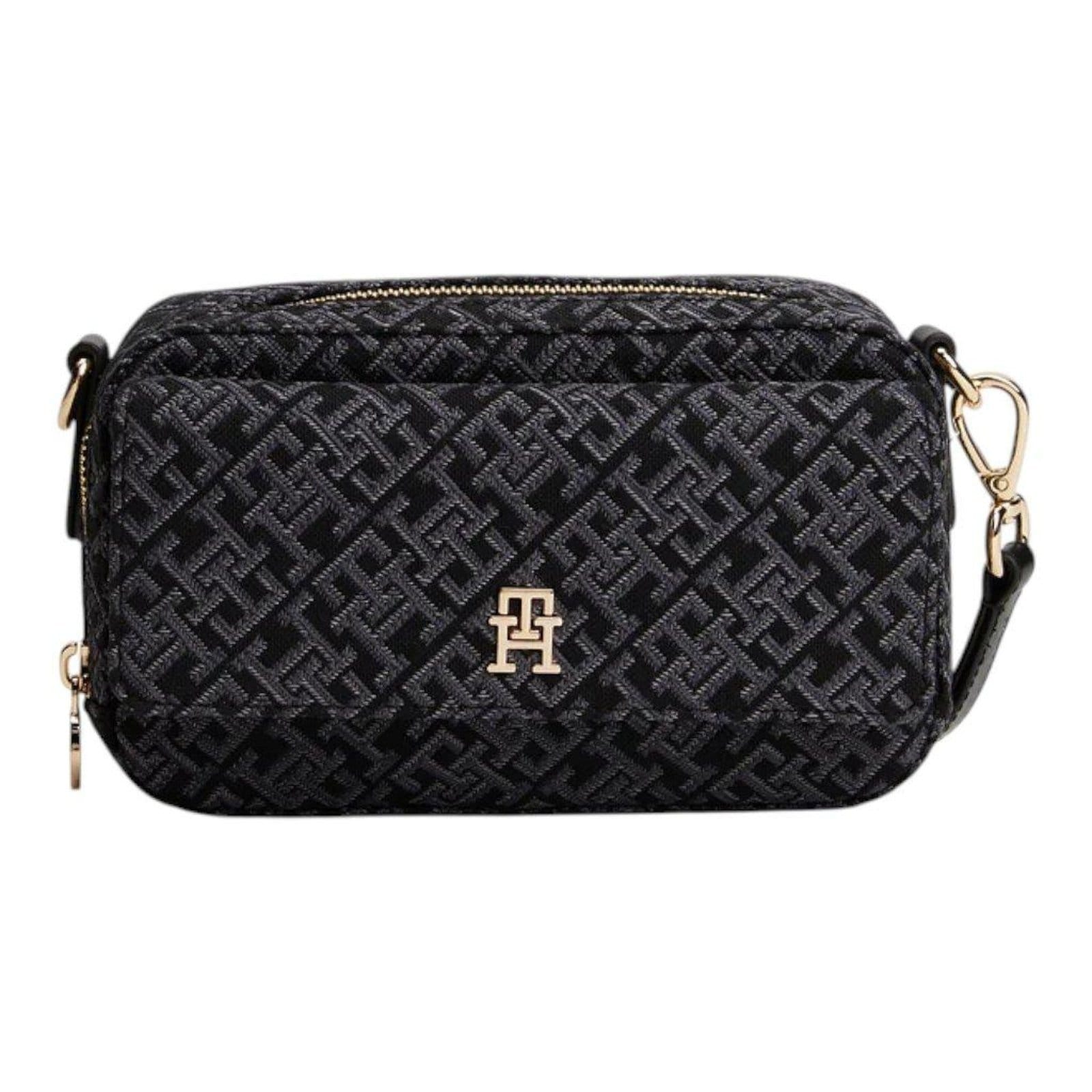Vista principal Bolsa Tommy Hilfiger Icon Camera Bag Jacquard Feminino Tommy Hilfiger preto