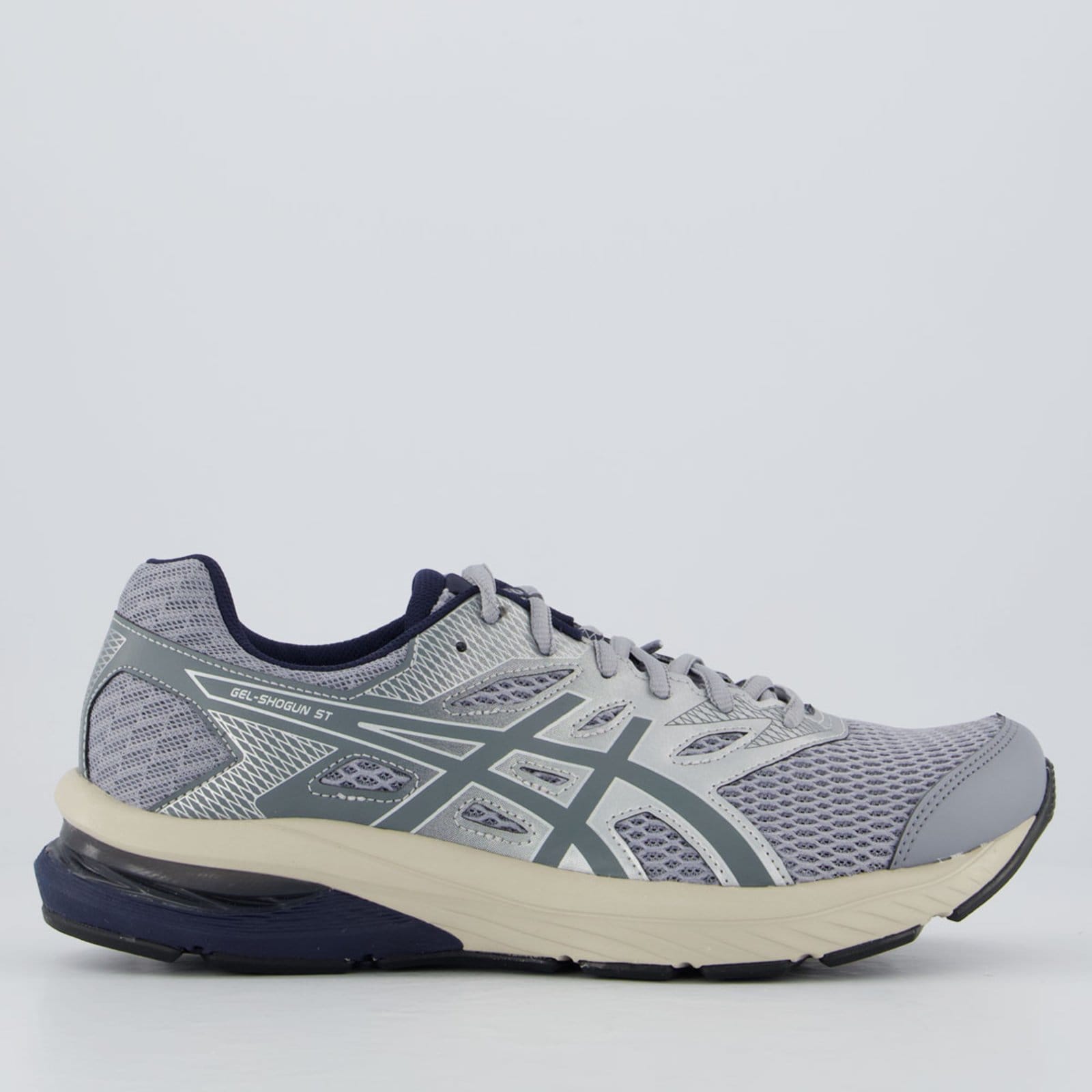 Vista principal Tênis Asics Gel Shogun ST e Prata ASICS cinza