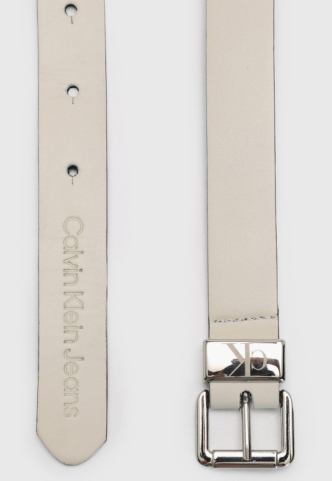 Vista 2 Cinto Feminino Calvin Klein Logo Off-White Calvin Klein off-white white
