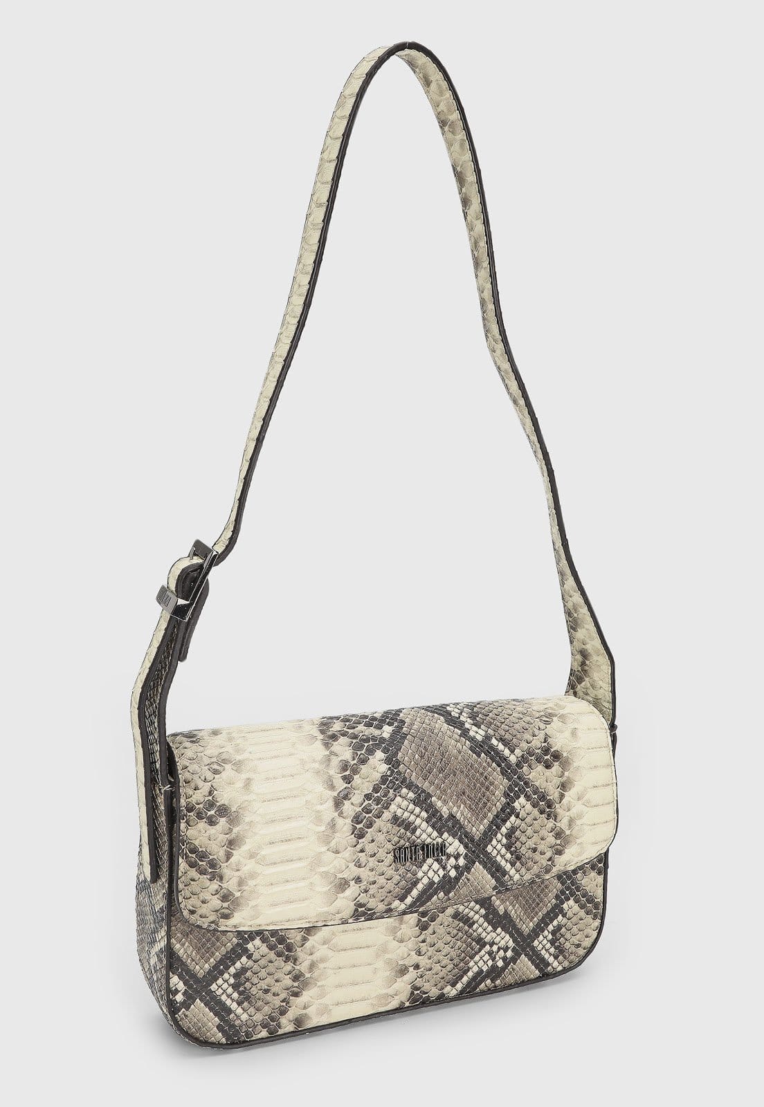 Vista 2 Bolsa Feminina Santa Lolla Animal Print e Preta Santa Lolla bege